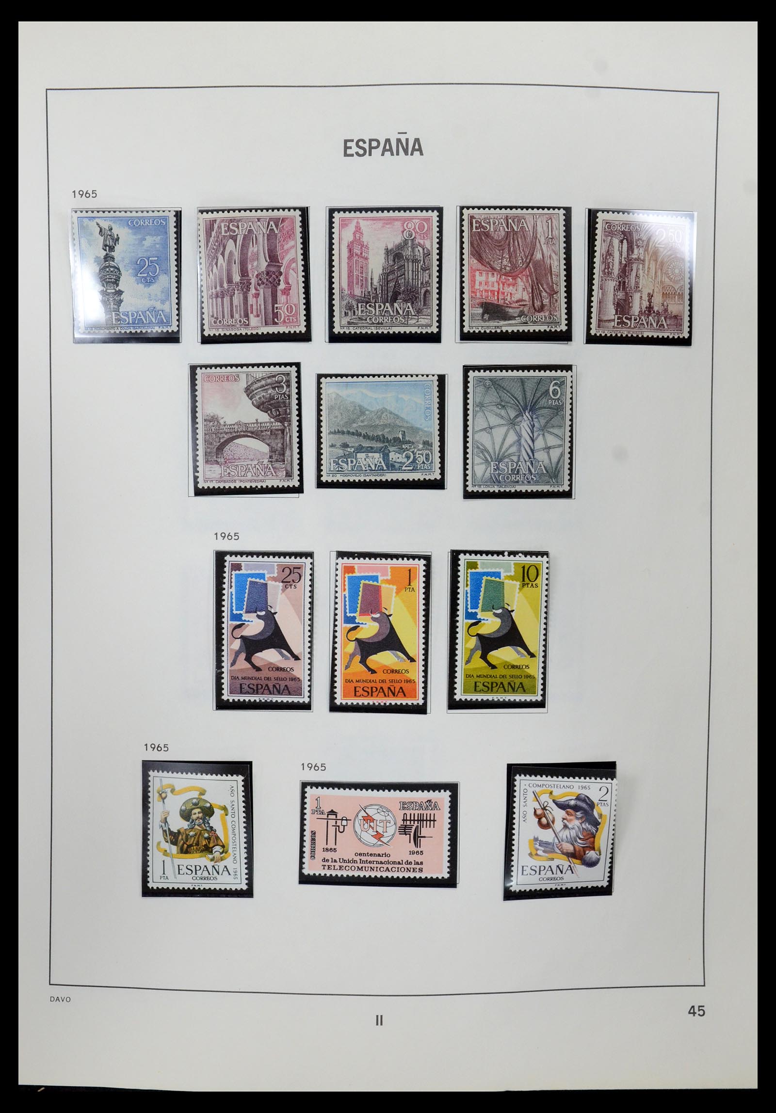 35219 046 - Postzegelverzameling 35219 Spanje 1945-2001.