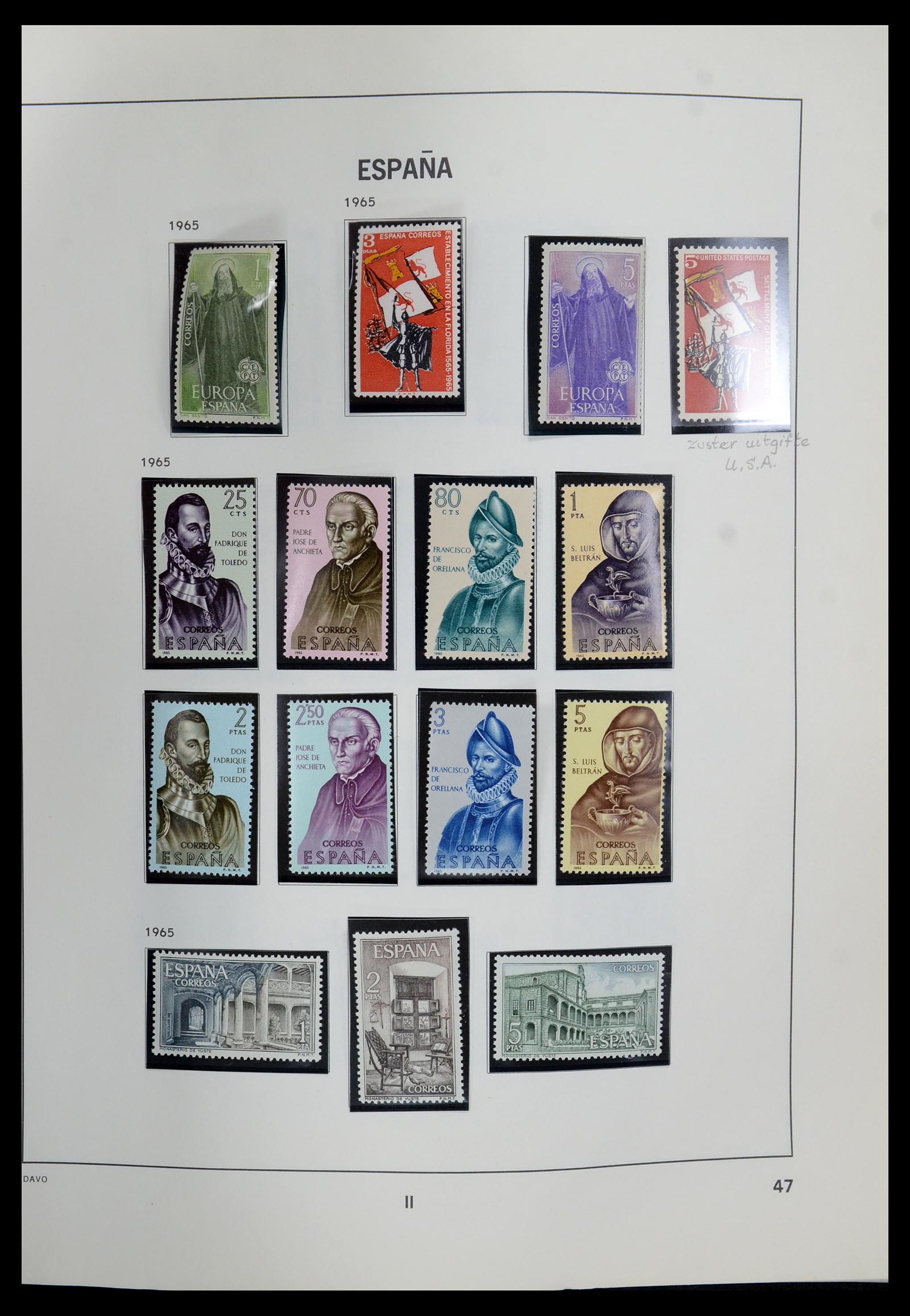 35219 048 - Postzegelverzameling 35219 Spanje 1945-2001.