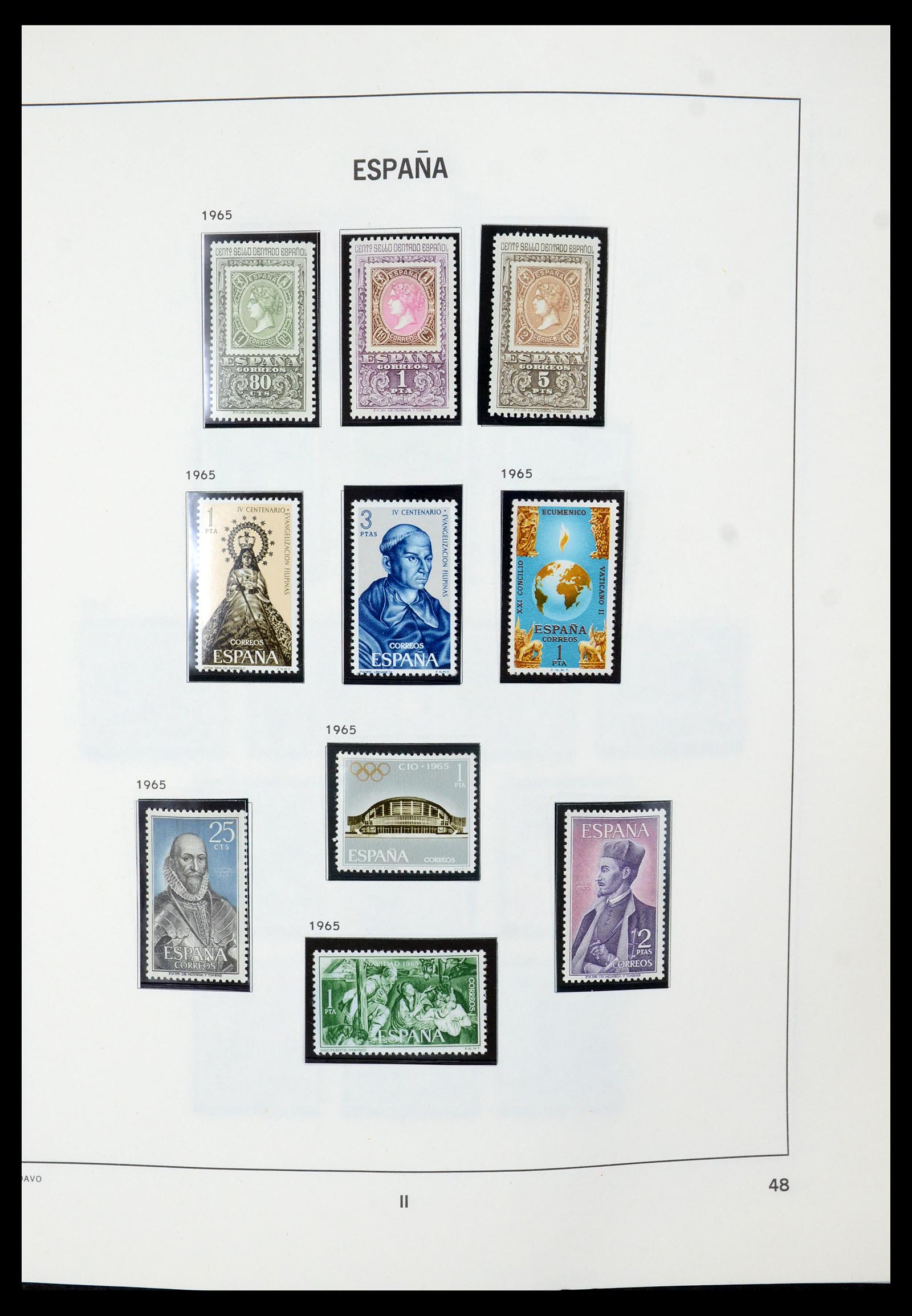 35219 049 - Postzegelverzameling 35219 Spanje 1945-2001.