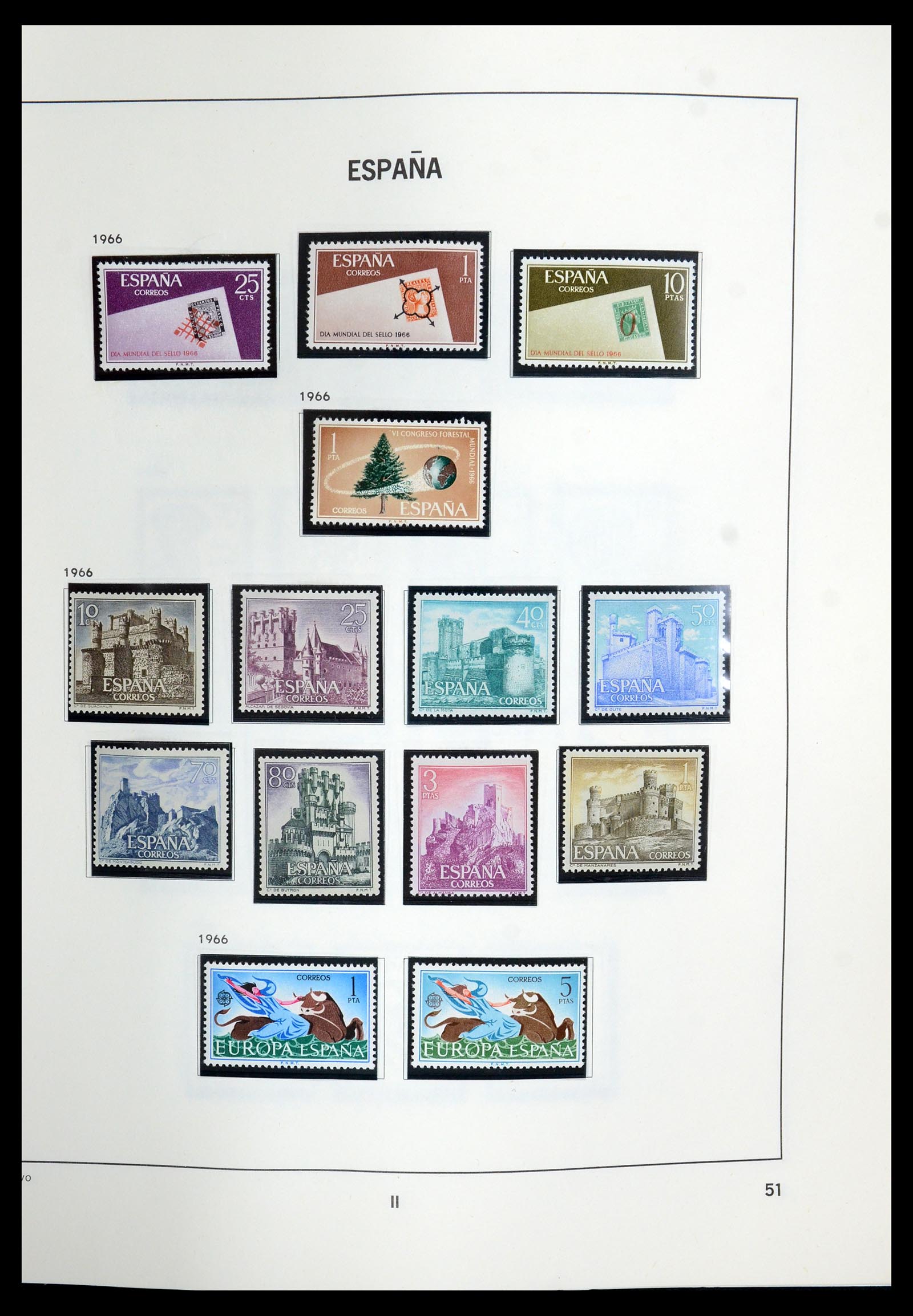35219 052 - Postzegelverzameling 35219 Spanje 1945-2001.