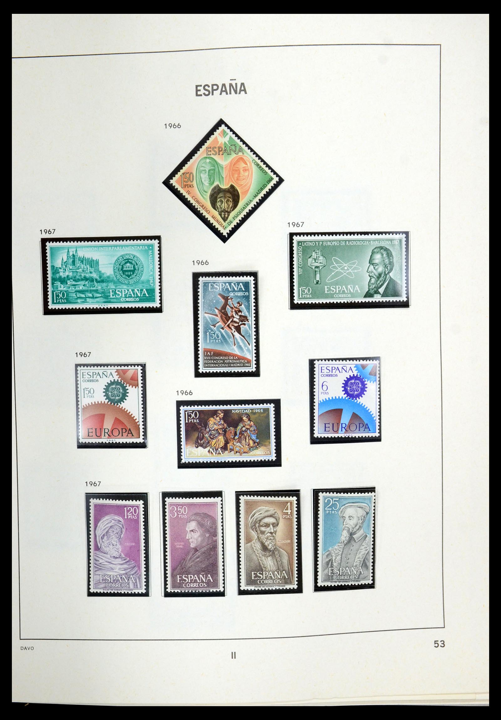 35219 054 - Postzegelverzameling 35219 Spanje 1945-2001.