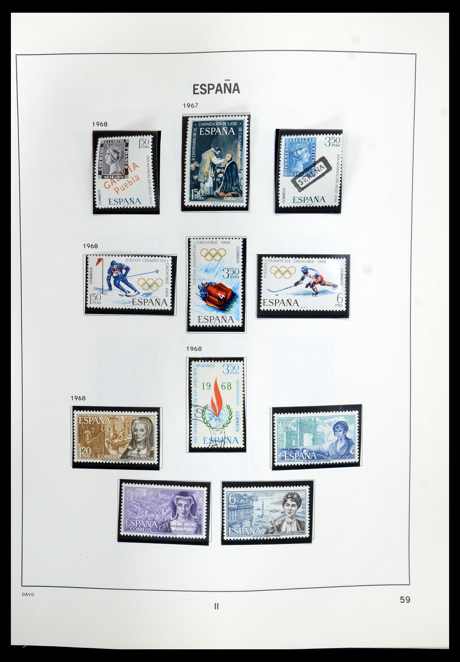 35219 060 - Postzegelverzameling 35219 Spanje 1945-2001.