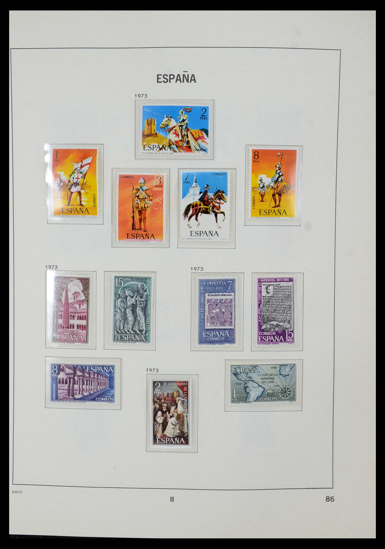 35219 087 - Postzegelverzameling 35219 Spanje 1945-2001.