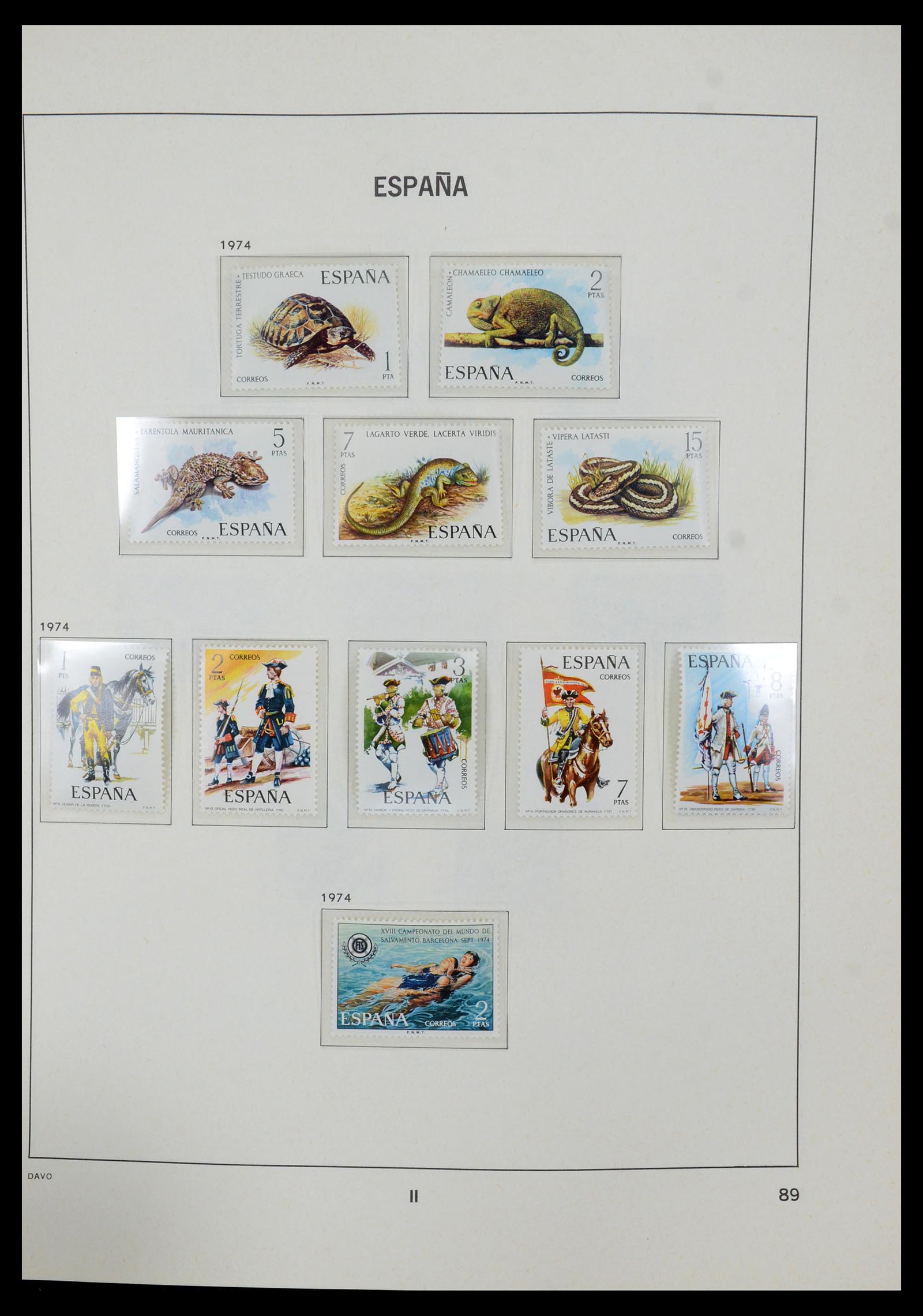 35219 090 - Postzegelverzameling 35219 Spanje 1945-2001.