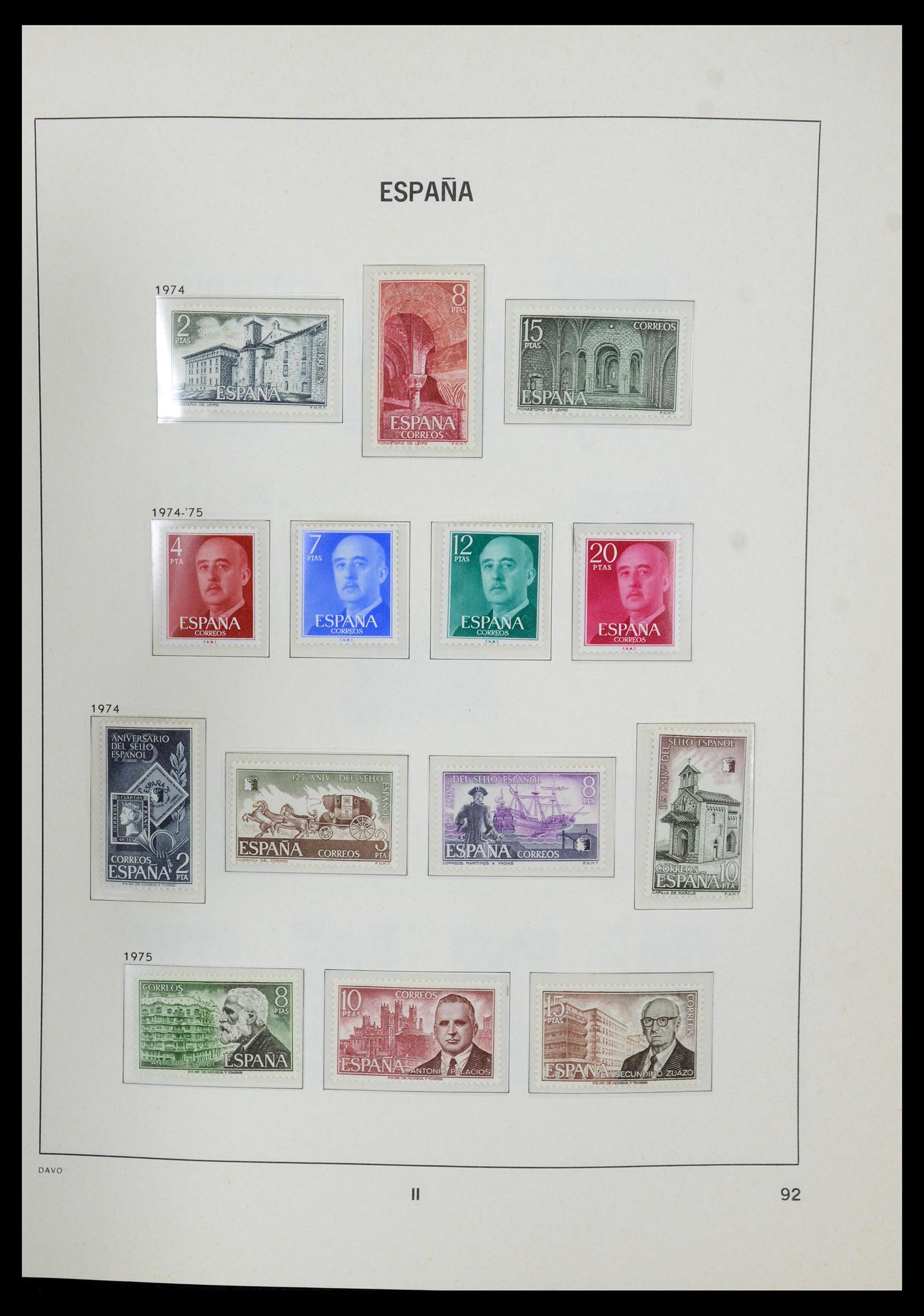 35219 093 - Postzegelverzameling 35219 Spanje 1945-2001.