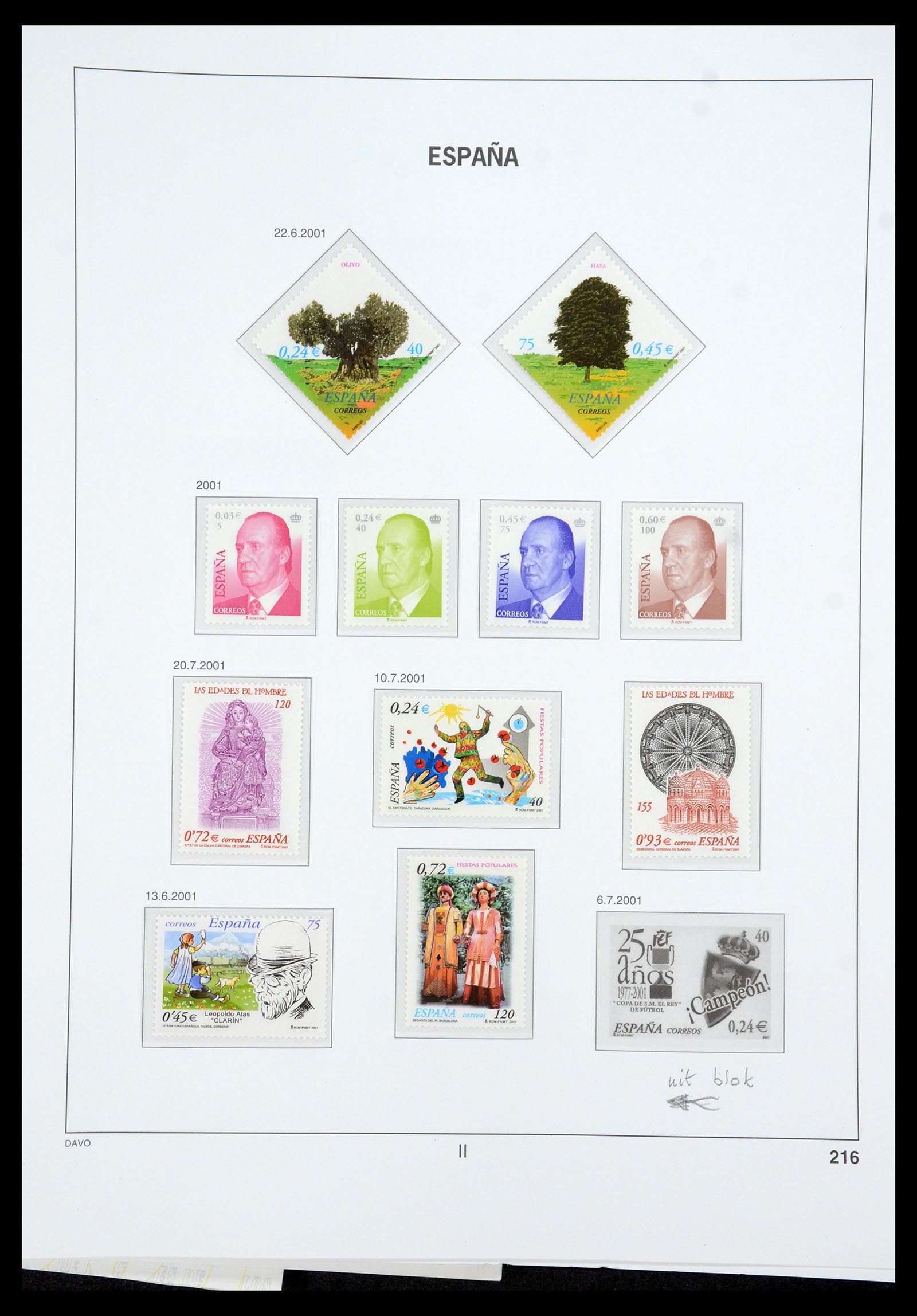 35219 288 - Postzegelverzameling 35219 Spanje 1945-2001.