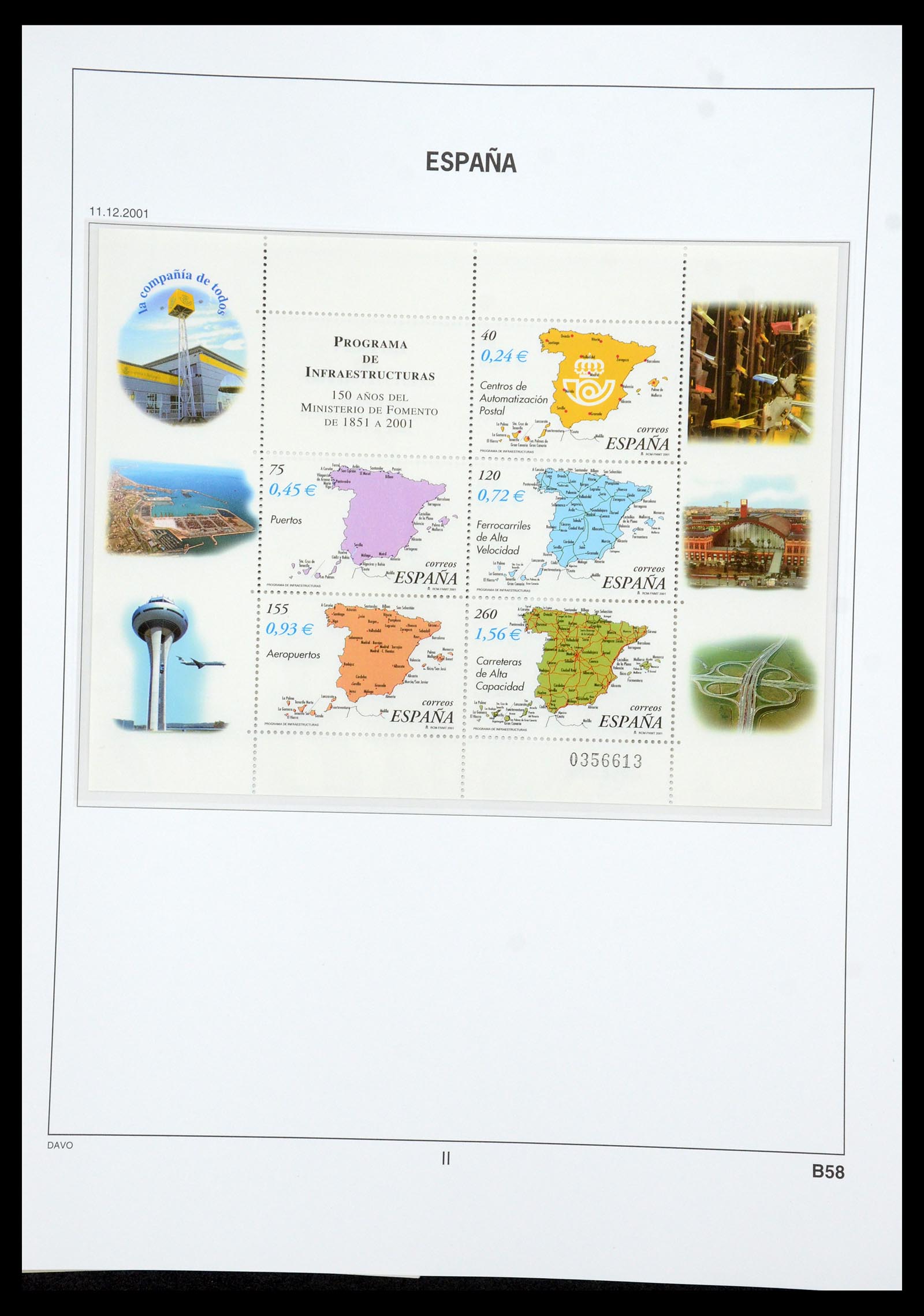 35219 296 - Postzegelverzameling 35219 Spanje 1945-2001.