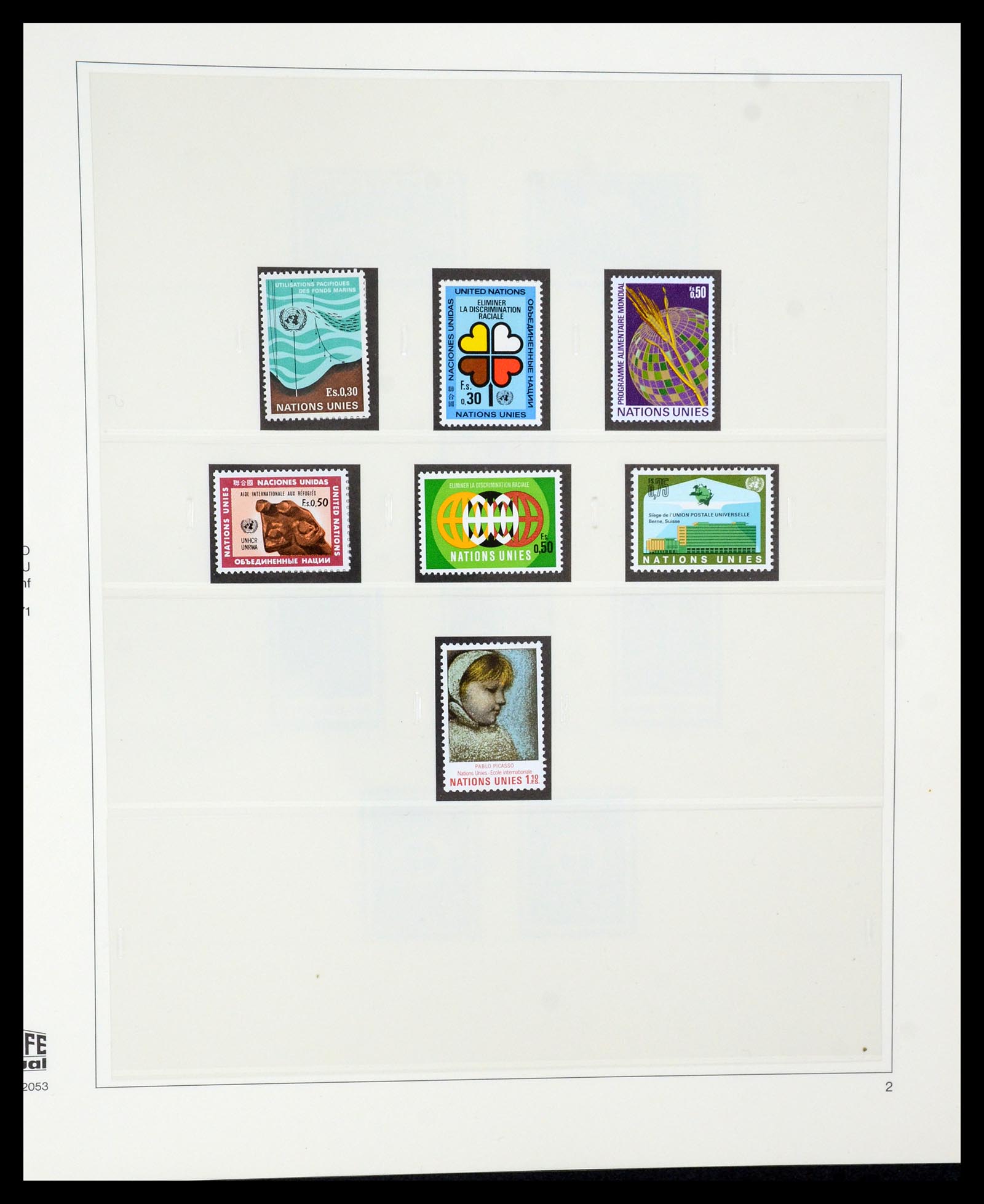 35221 002 - Postzegelverzameling 35221 Verenigde Naties Genève 1969-2010.