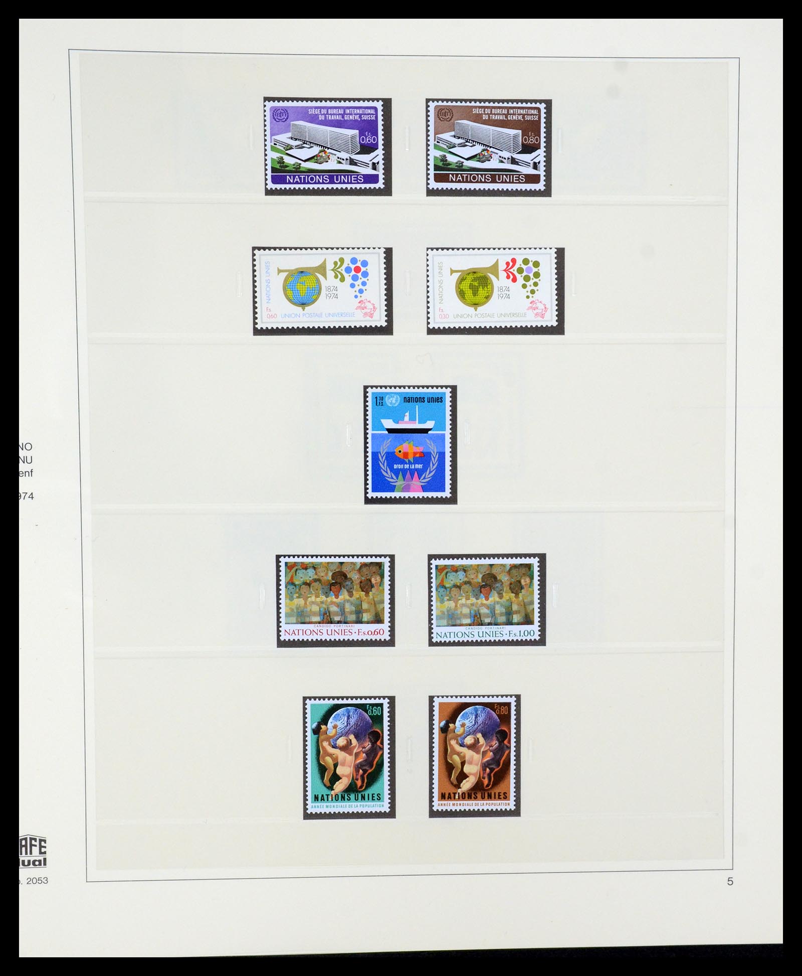 35221 005 - Postzegelverzameling 35221 Verenigde Naties Genève 1969-2010.