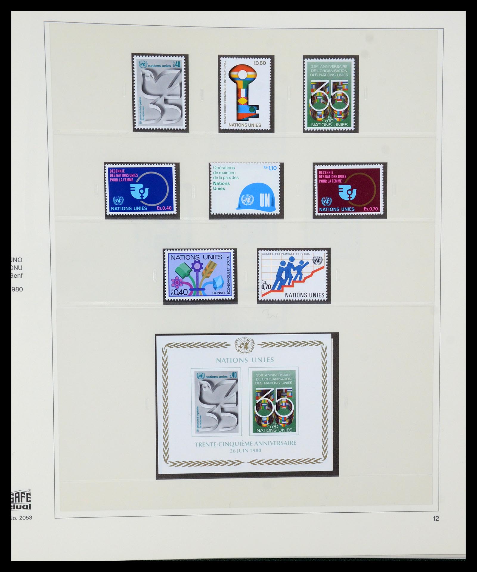 35221 012 - Postzegelverzameling 35221 Verenigde Naties Genève 1969-2010.