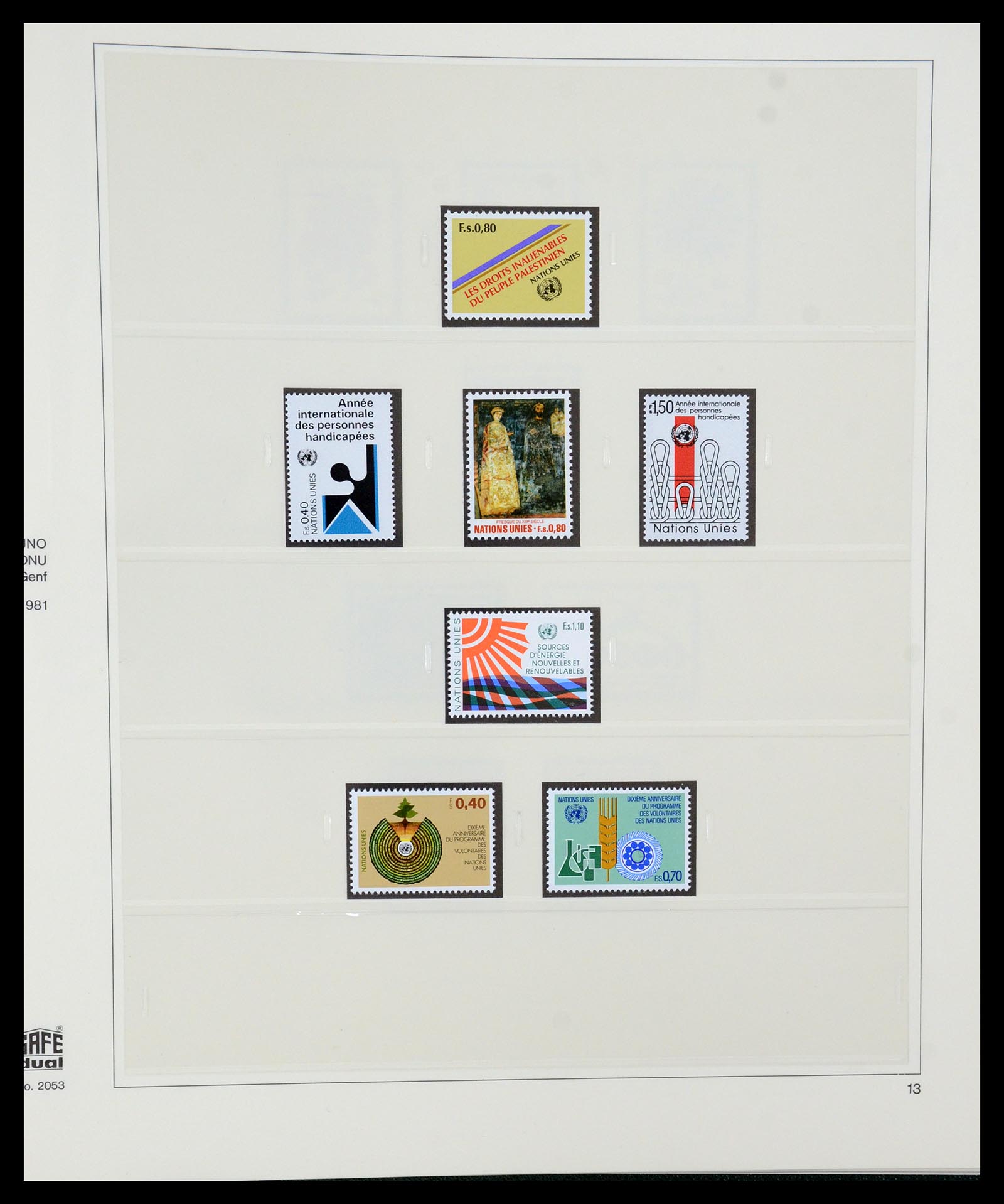 35221 013 - Postzegelverzameling 35221 Verenigde Naties Genève 1969-2010.