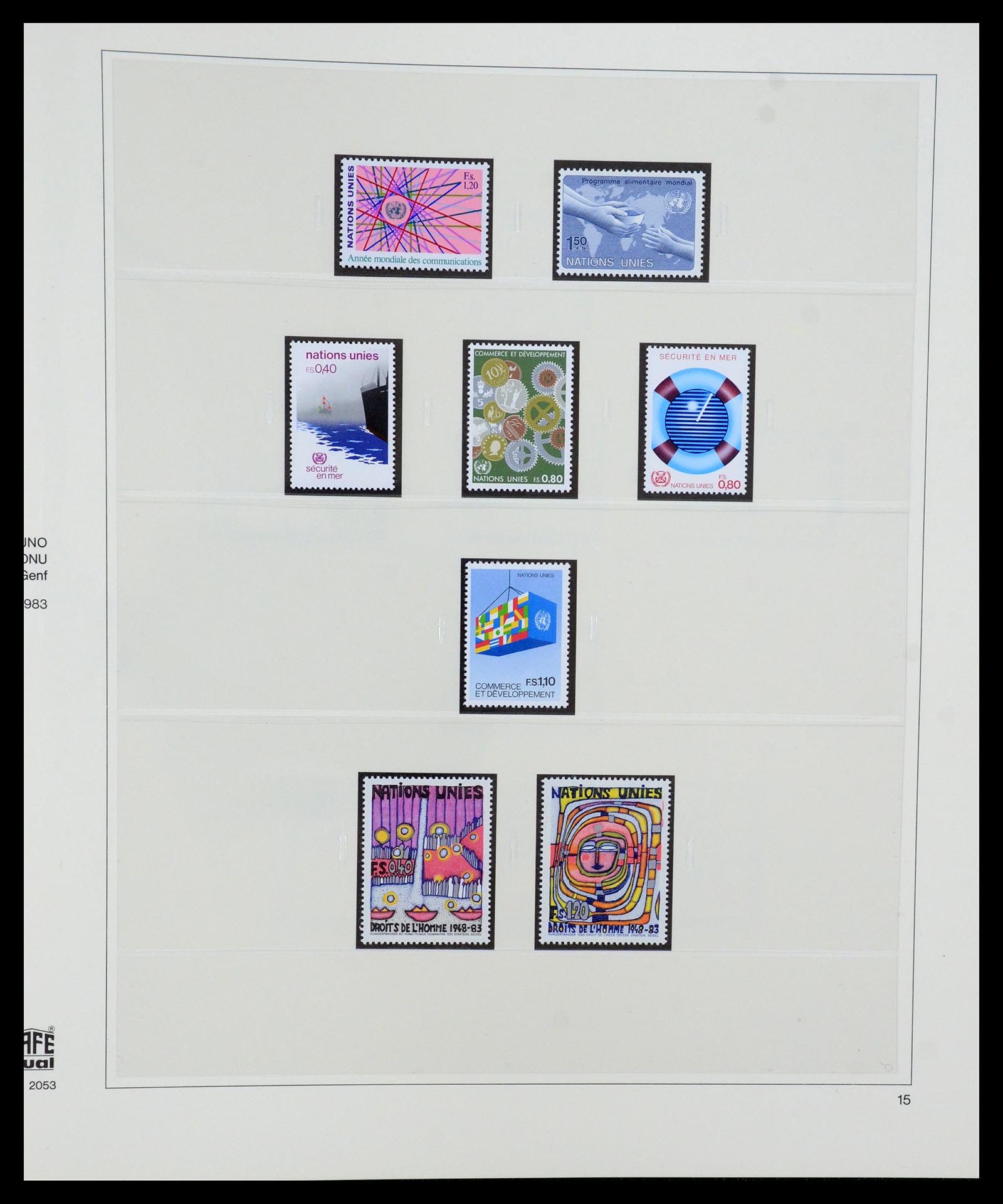 35221 015 - Postzegelverzameling 35221 Verenigde Naties Genève 1969-2010.