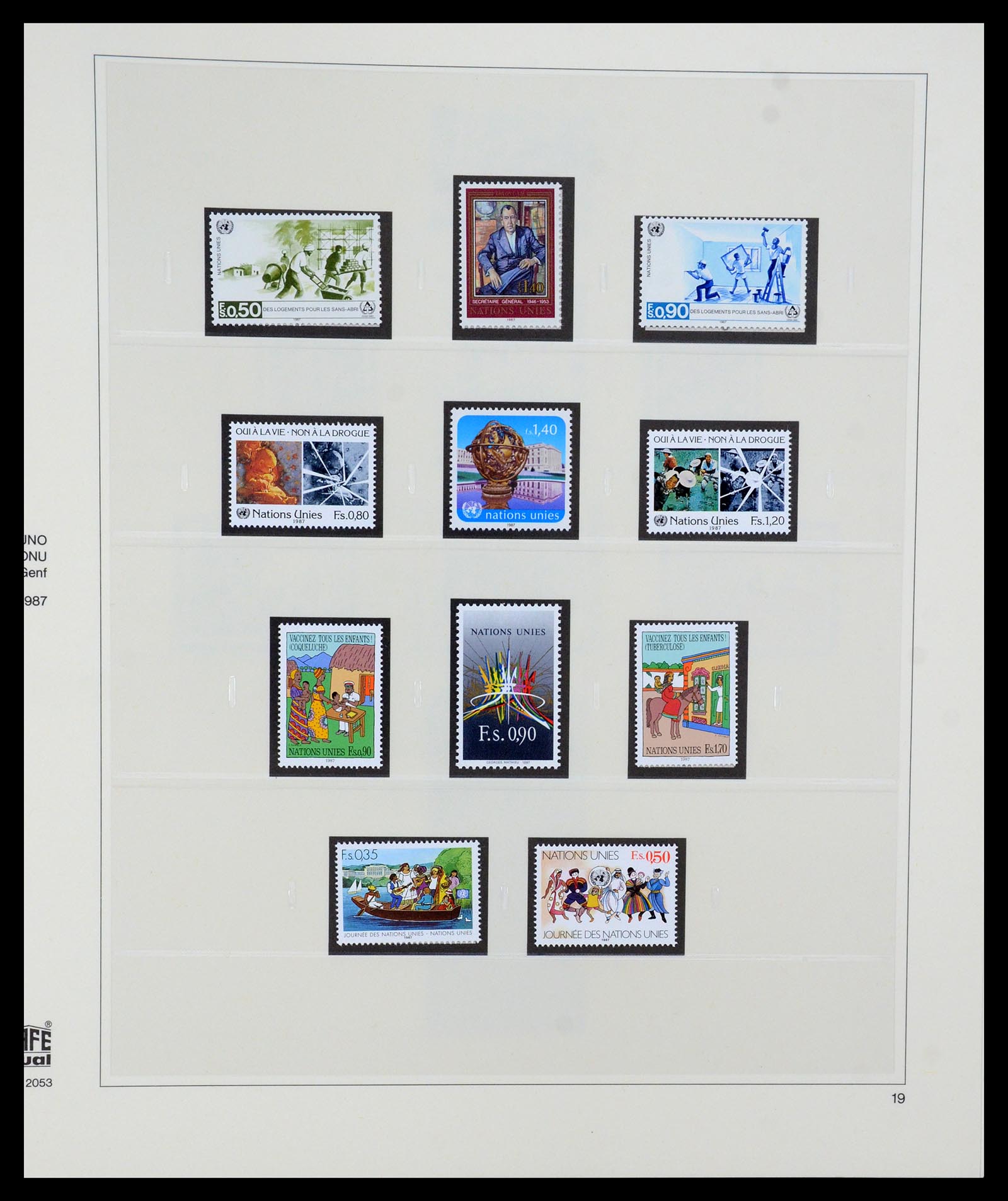 35221 019 - Postzegelverzameling 35221 Verenigde Naties Genève 1969-2010.