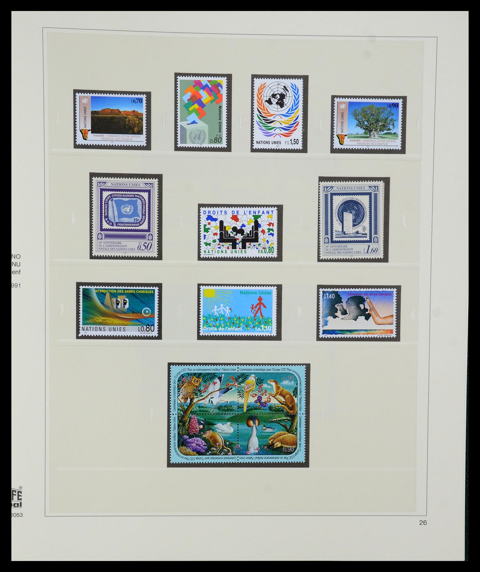 35221 026 - Postzegelverzameling 35221 Verenigde Naties Genève 1969-2010.