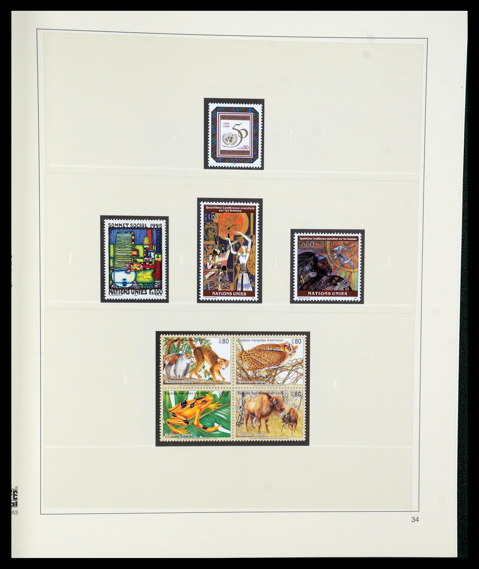 35221 034 - Postzegelverzameling 35221 Verenigde Naties Genève 1969-2010.