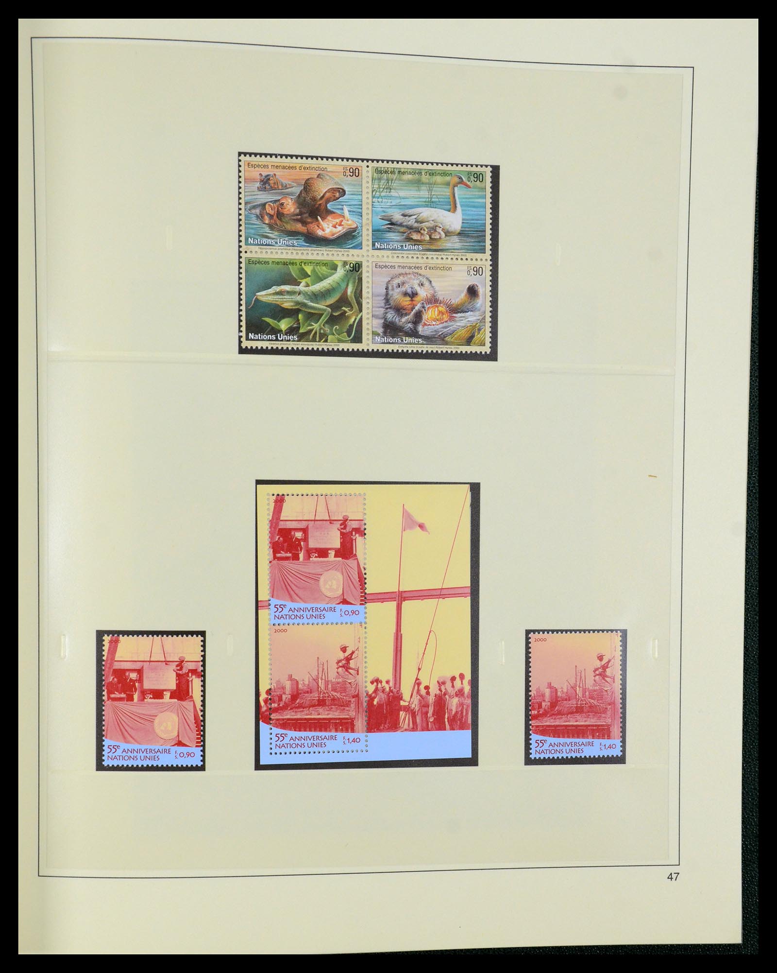 35221 047 - Postzegelverzameling 35221 Verenigde Naties Genève 1969-2010.
