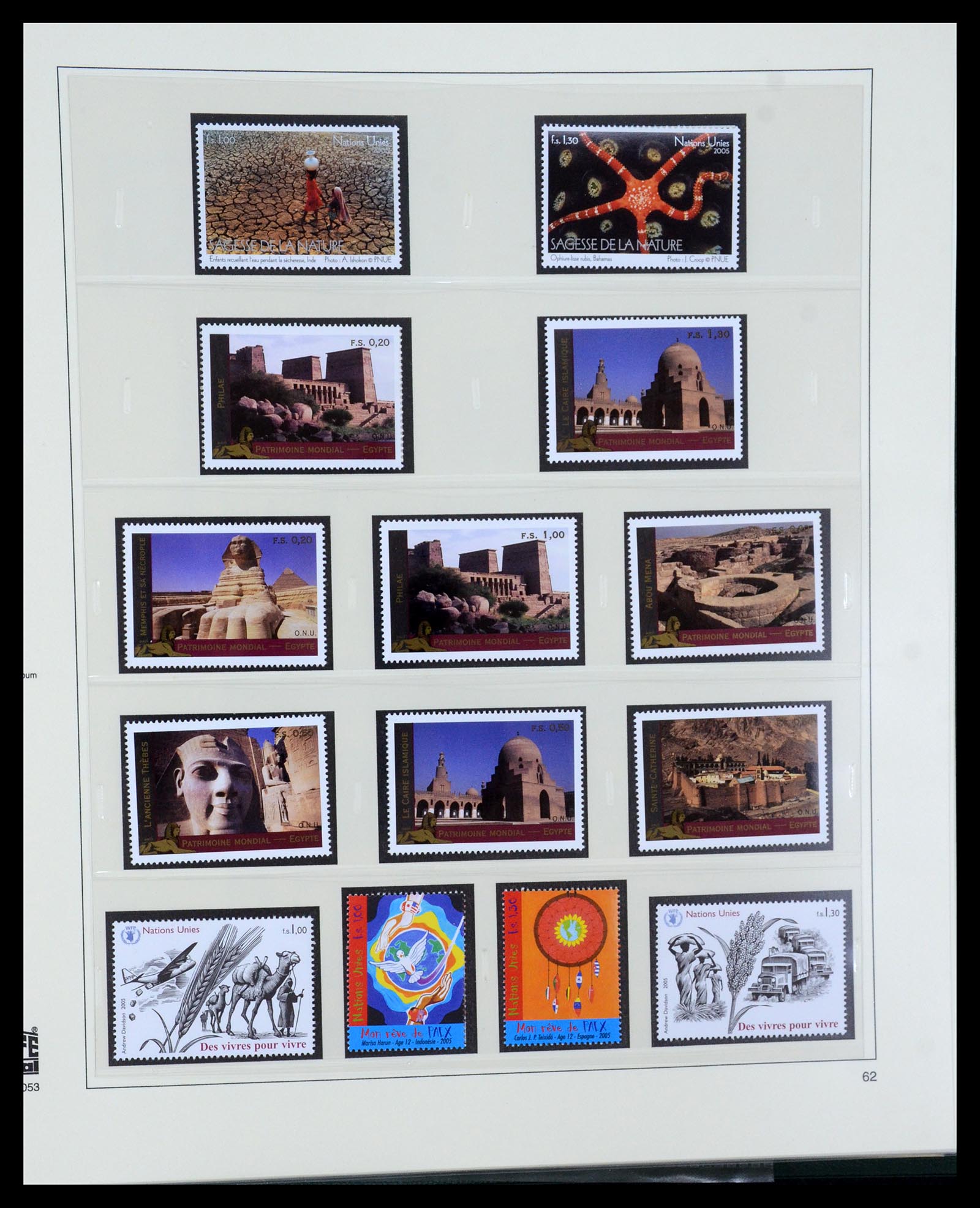 35221 062 - Postzegelverzameling 35221 Verenigde Naties Genève 1969-2010.