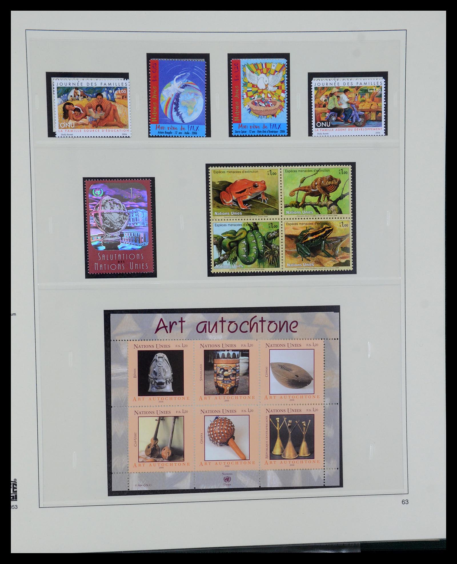 35221 063 - Postzegelverzameling 35221 Verenigde Naties Genève 1969-2010.