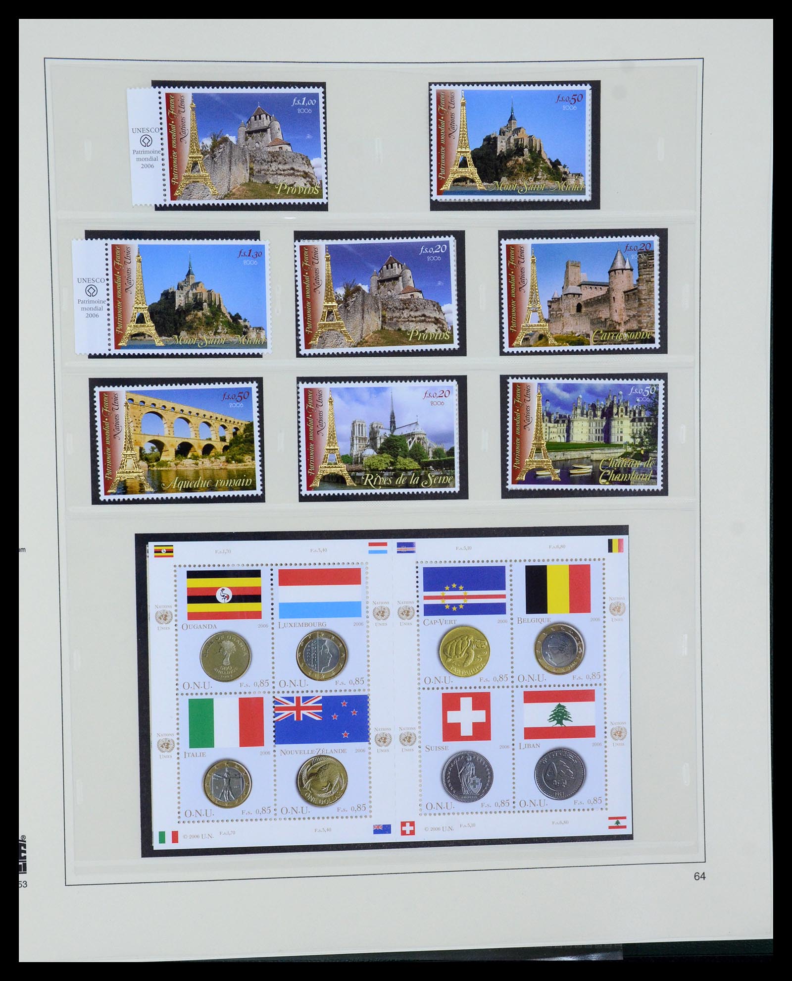 35221 064 - Postzegelverzameling 35221 Verenigde Naties Genève 1969-2010.