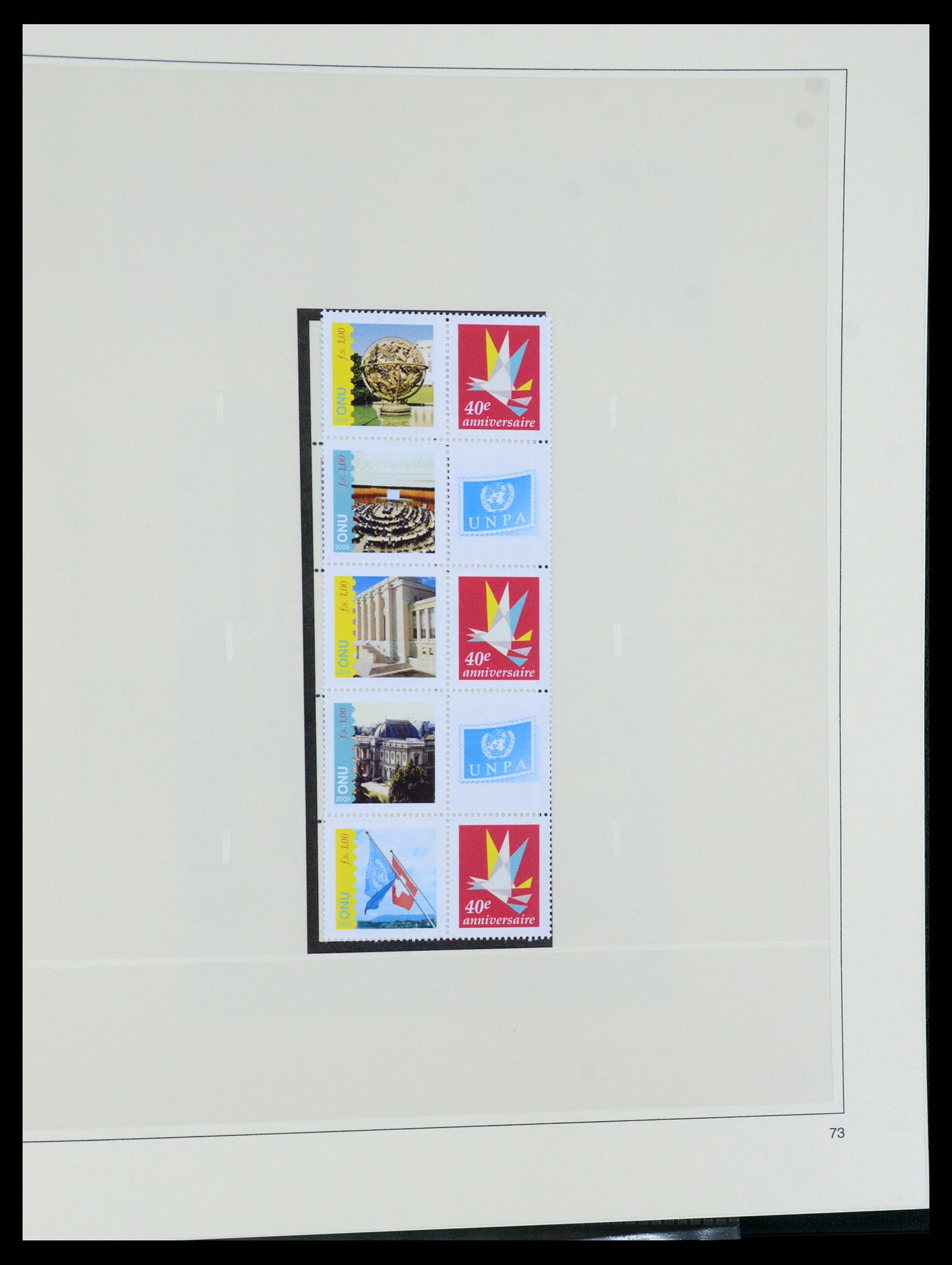 35221 069 - Stamp Collection 35221 United Nations Geneva 1969-2010.
