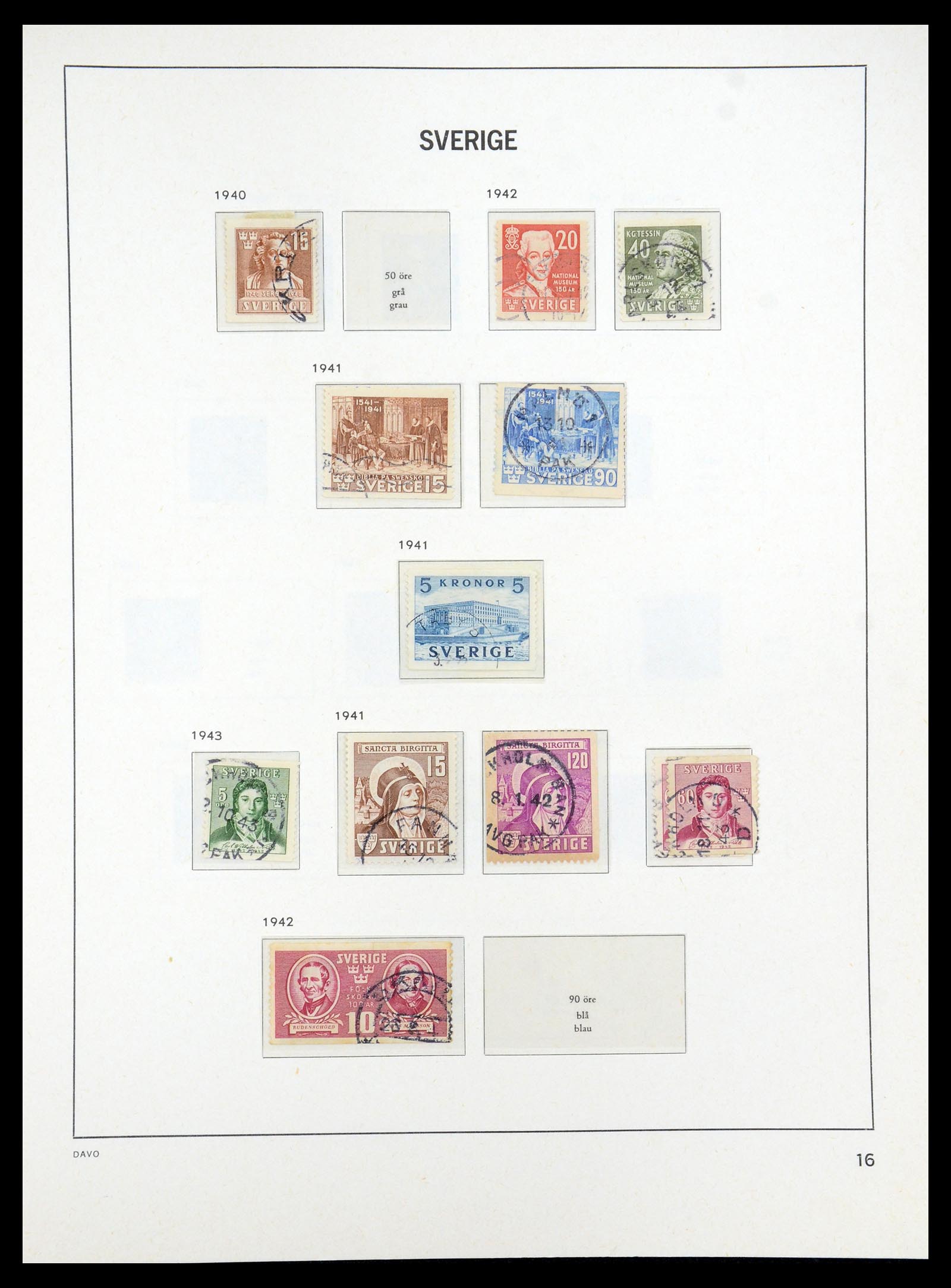 35222 018 - Stamp Collection 35222 Sweden 1858-2009.
