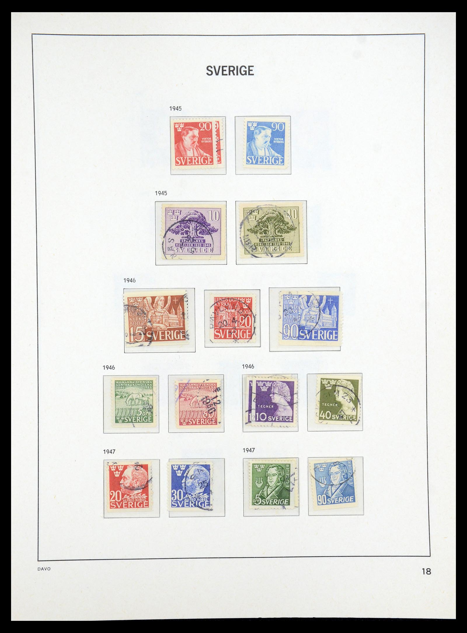 35222 021 - Stamp Collection 35222 Sweden 1858-2009.