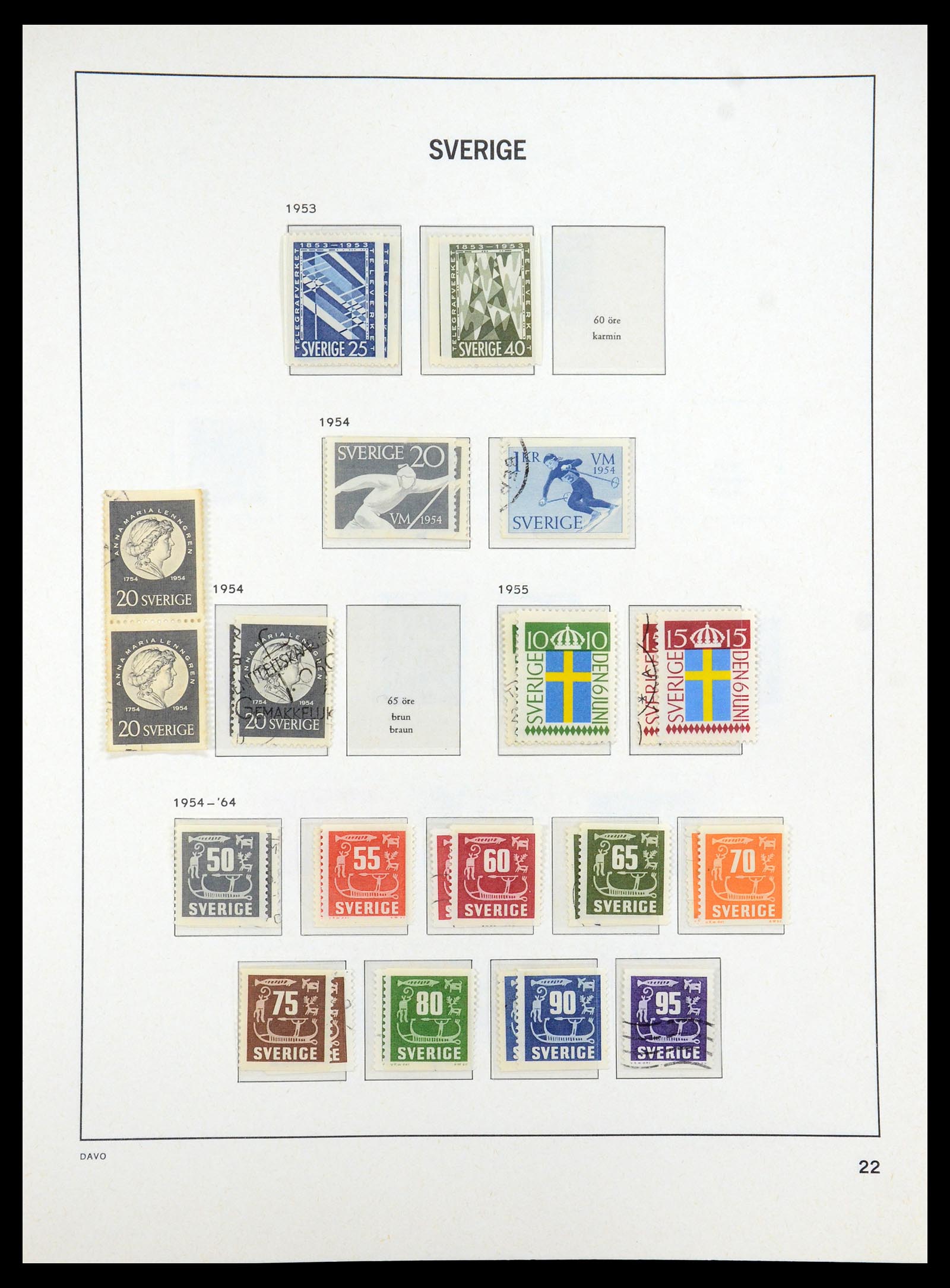 35222 025 - Stamp Collection 35222 Sweden 1858-2009.