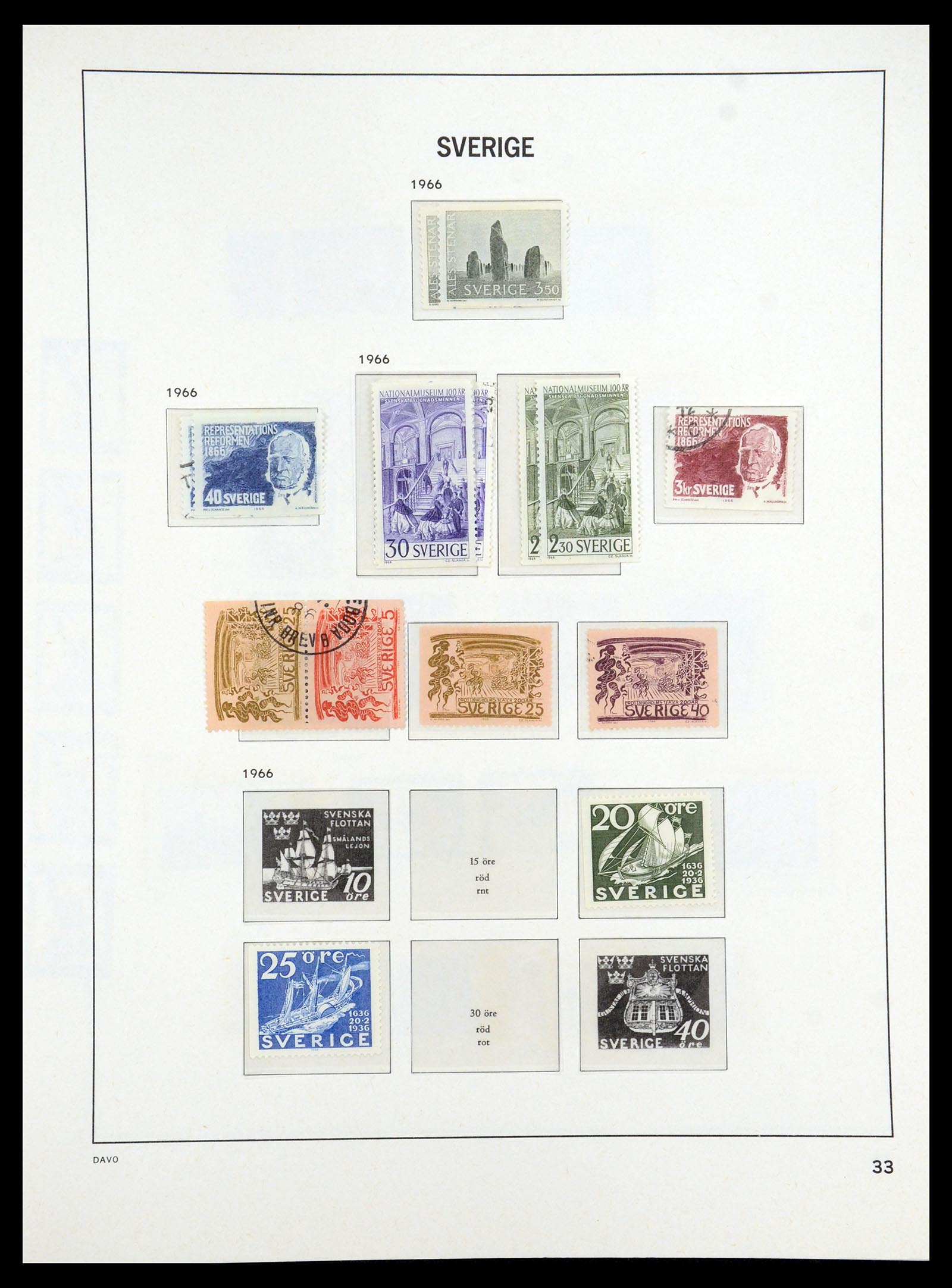 35222 038 - Stamp Collection 35222 Sweden 1858-2009.