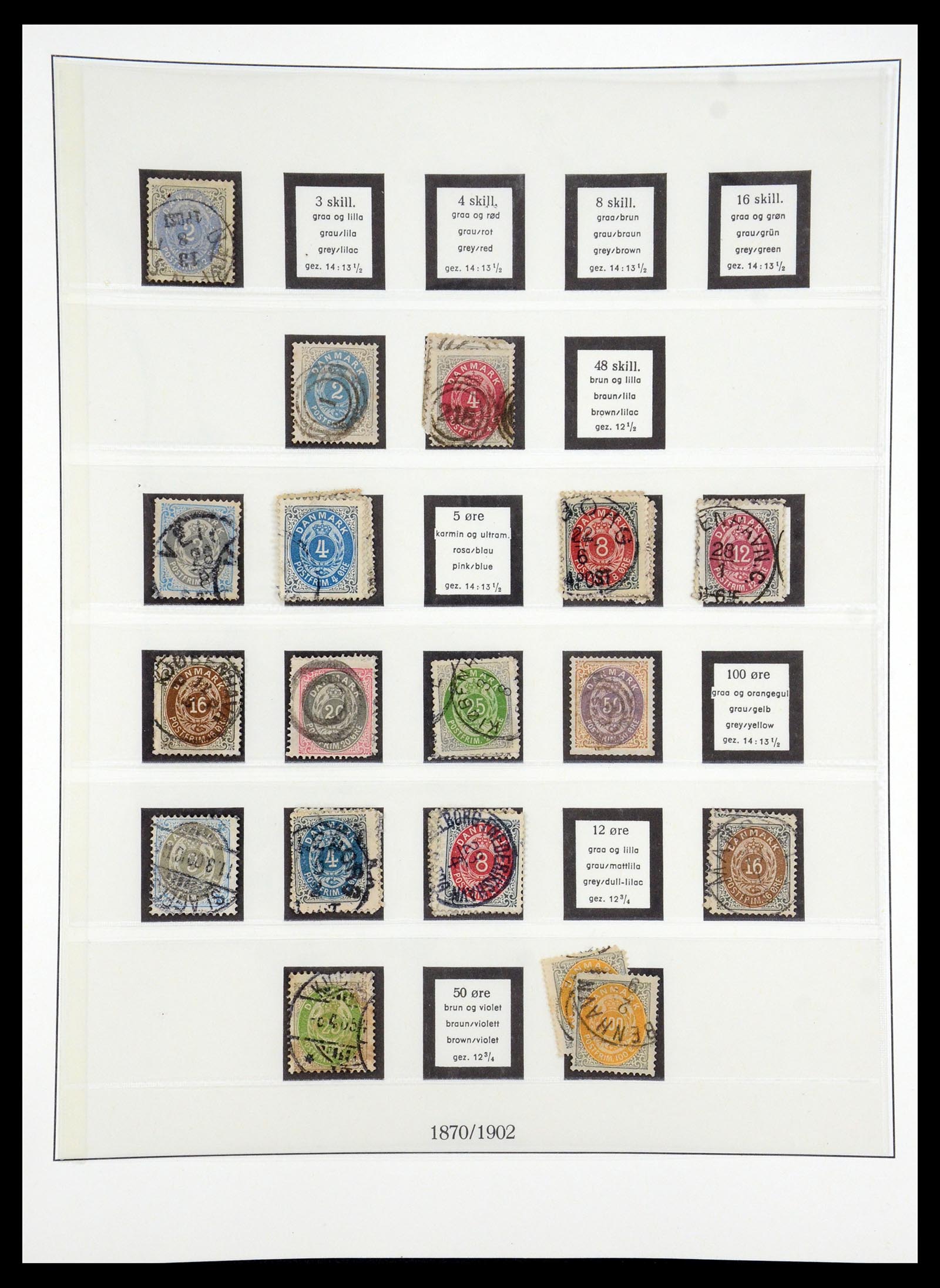 35224 002 - Postzegelverzameling 35224 Denemarken 1864-1978.