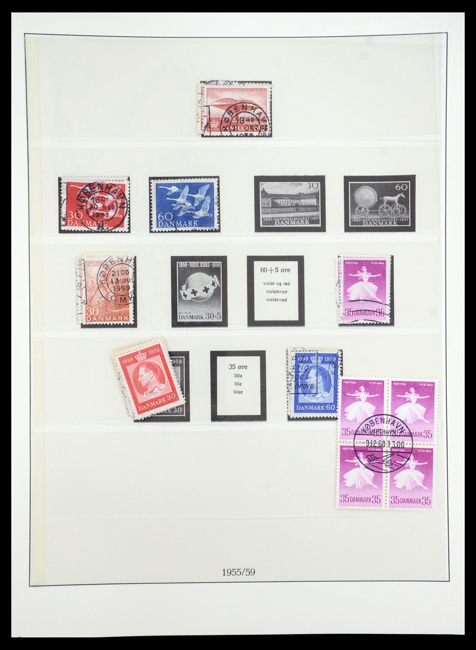 35224 020 - Postzegelverzameling 35224 Denemarken 1864-1978.