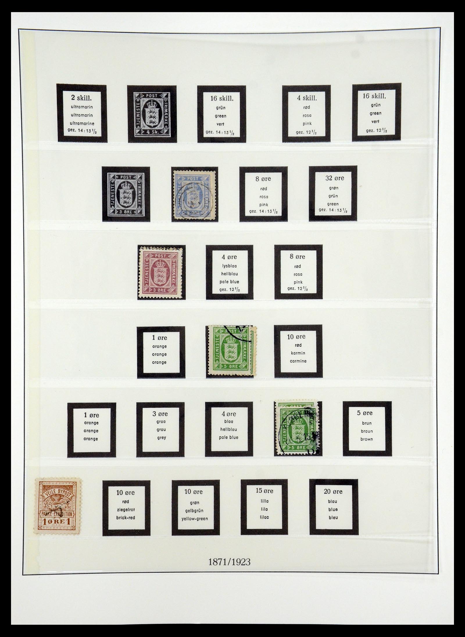 35224 023 - Postzegelverzameling 35224 Denemarken 1864-1978.