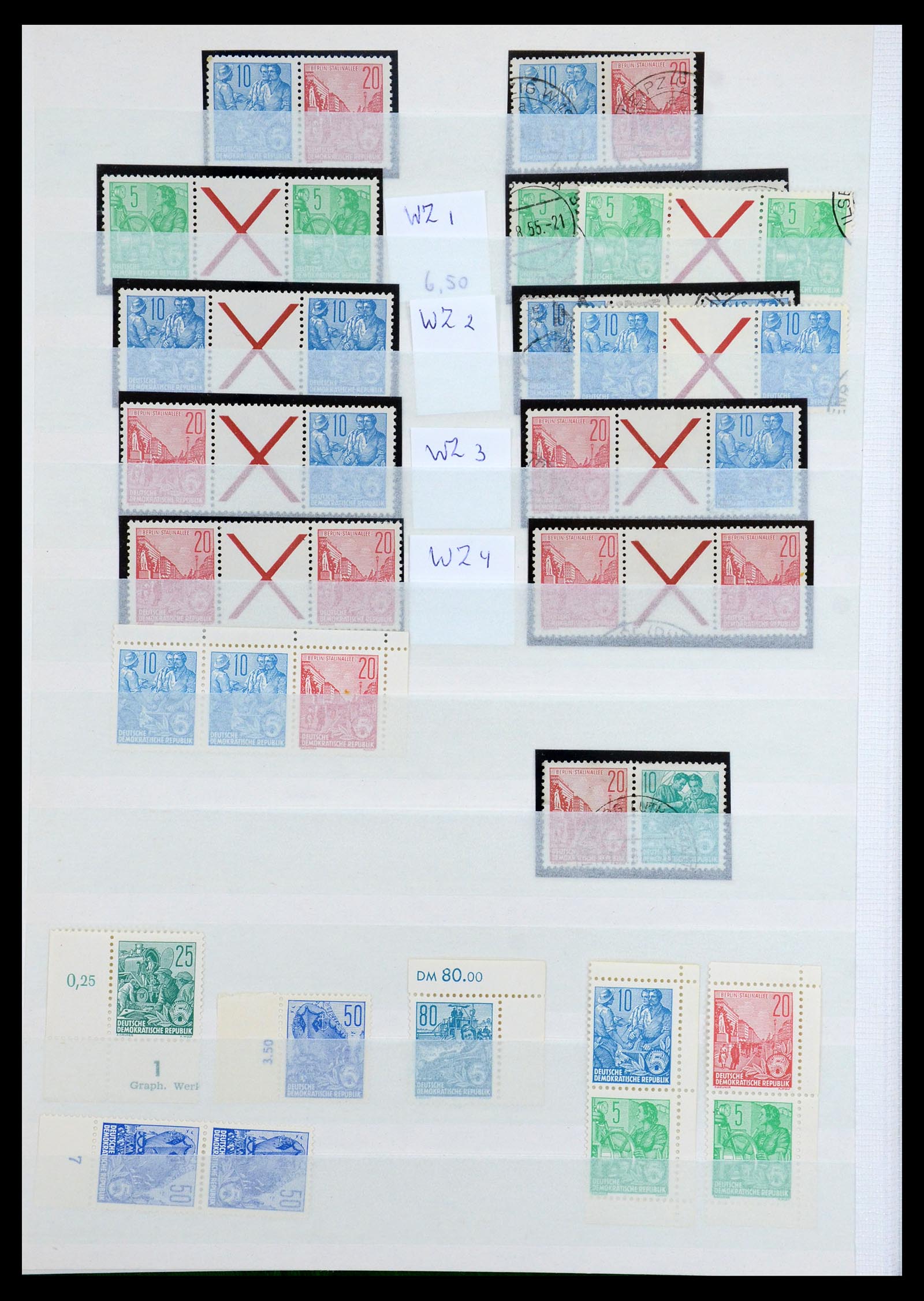 35227 002 - Postzegelverzameling 35227 DDR combinaties 1955-1990.