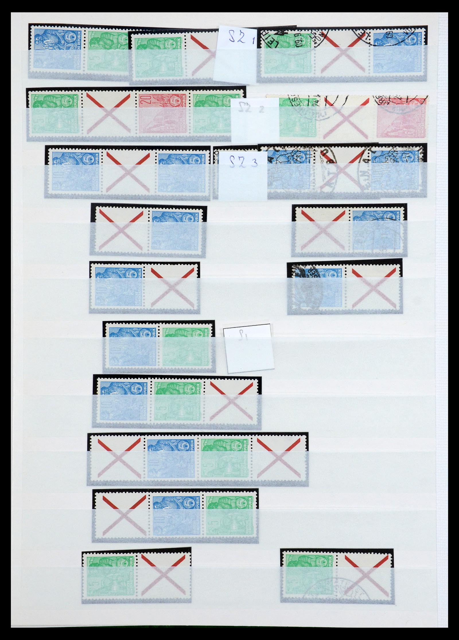 35227 004 - Postzegelverzameling 35227 DDR combinaties 1955-1990.