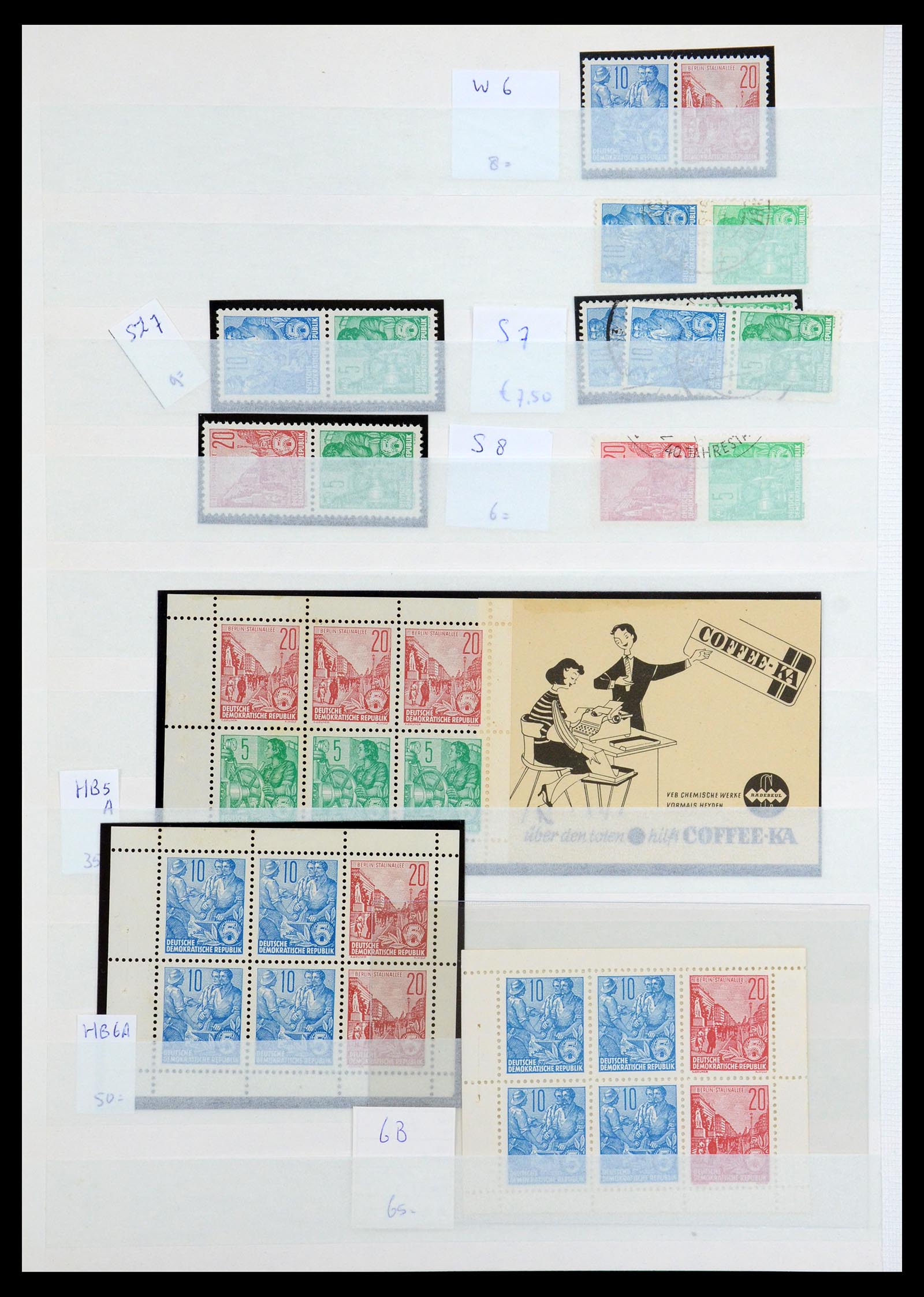 35227 009 - Postzegelverzameling 35227 DDR combinaties 1955-1990.