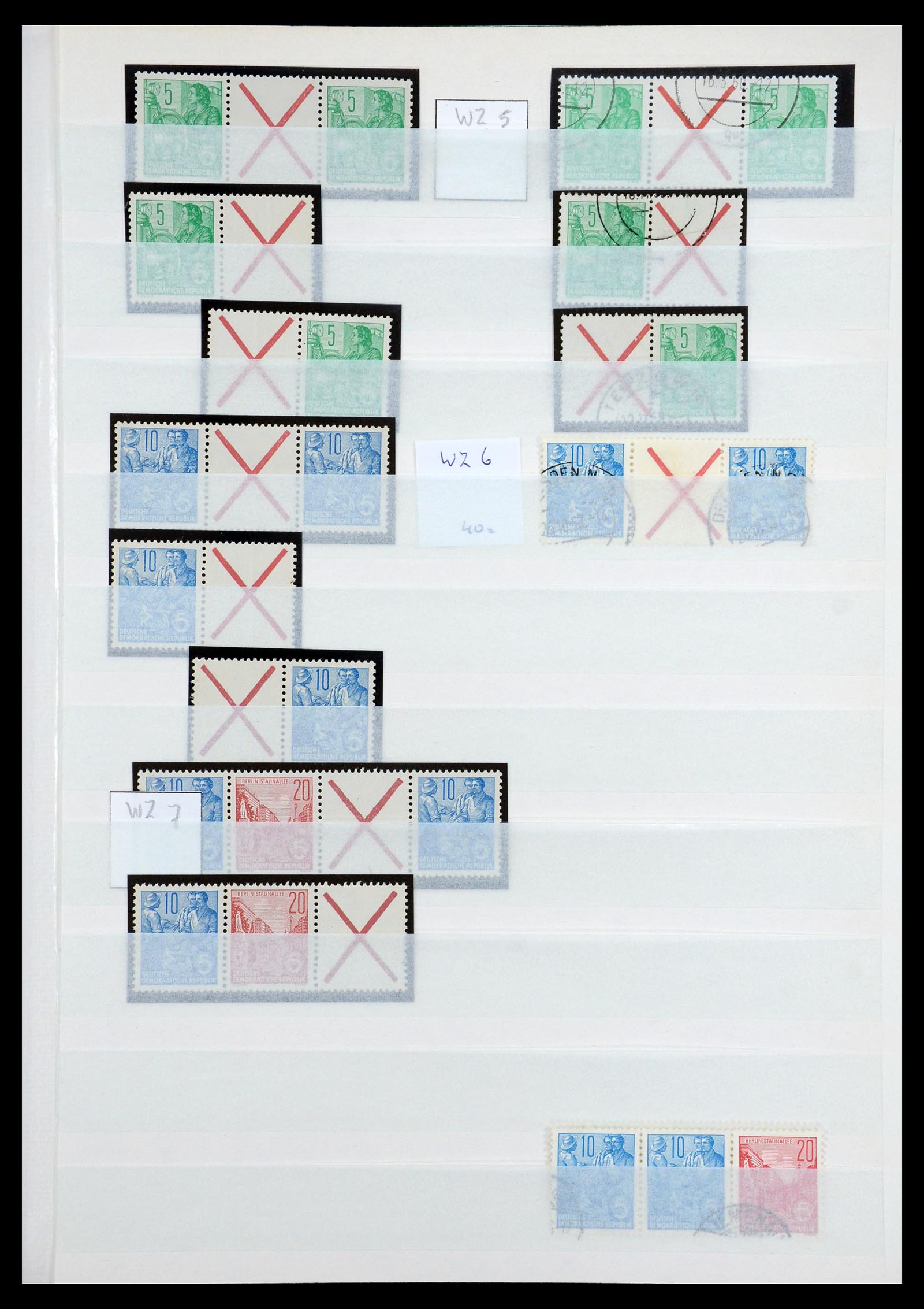 35227 010 - Postzegelverzameling 35227 DDR combinaties 1955-1990.