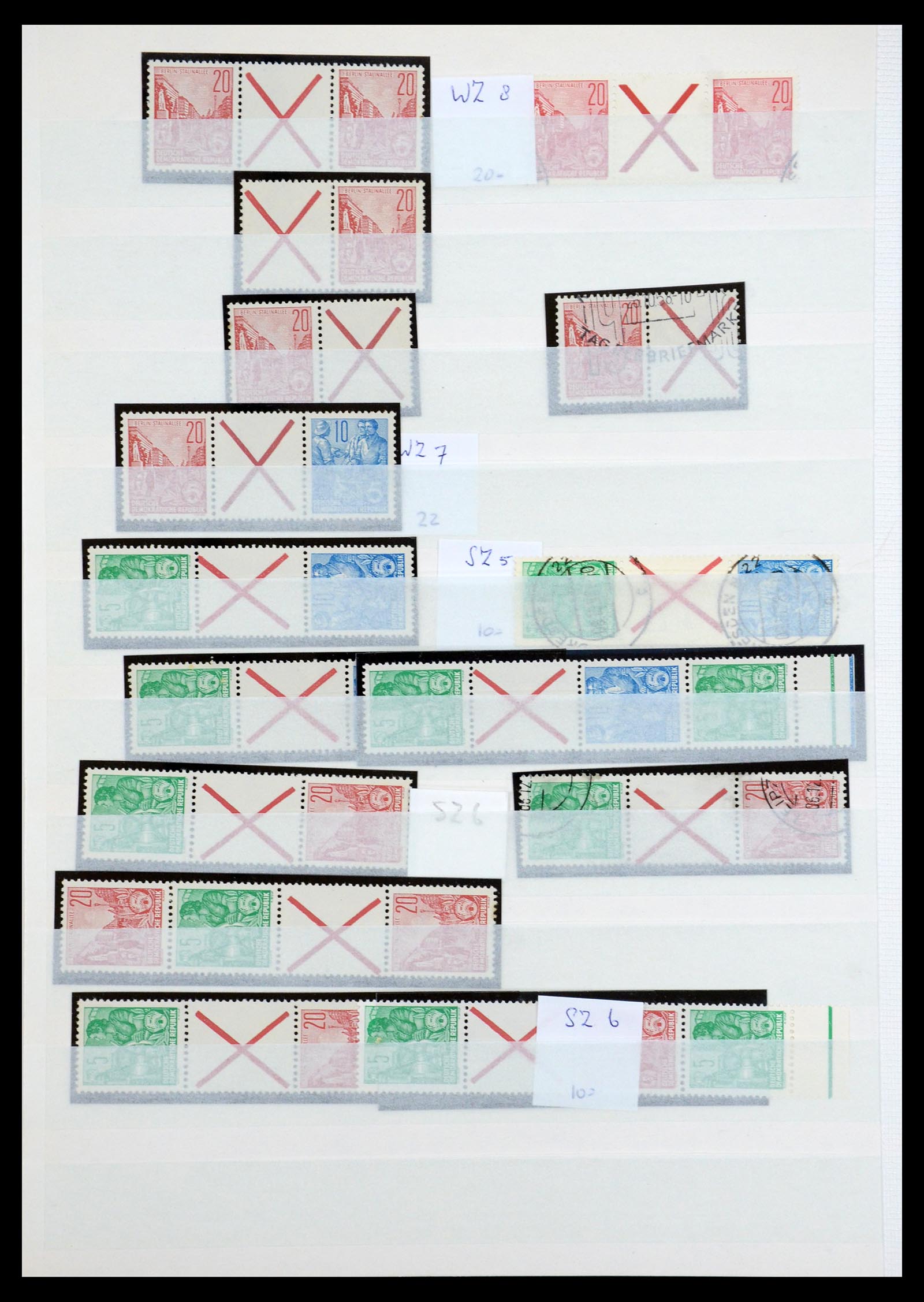 35227 011 - Postzegelverzameling 35227 DDR combinaties 1955-1990.