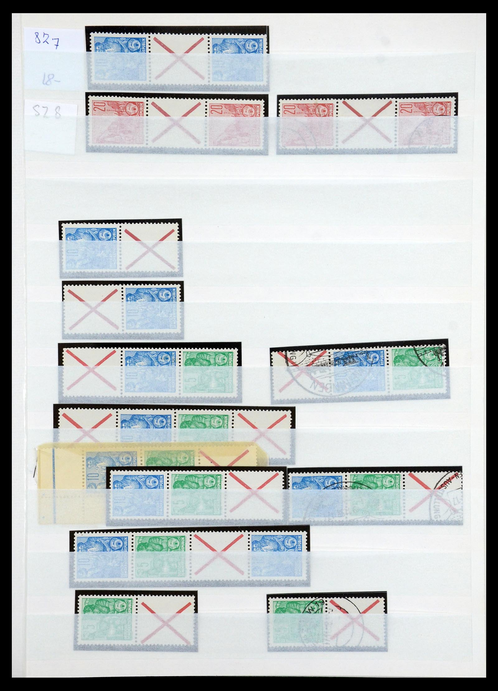 35227 012 - Postzegelverzameling 35227 DDR combinaties 1955-1990.