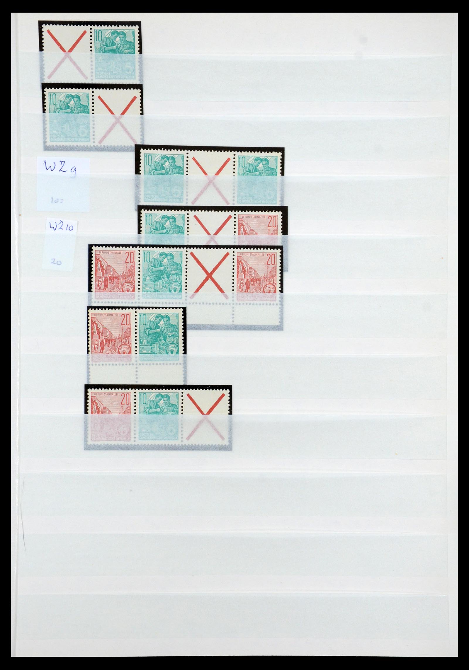 35227 018 - Postzegelverzameling 35227 DDR combinaties 1955-1990.
