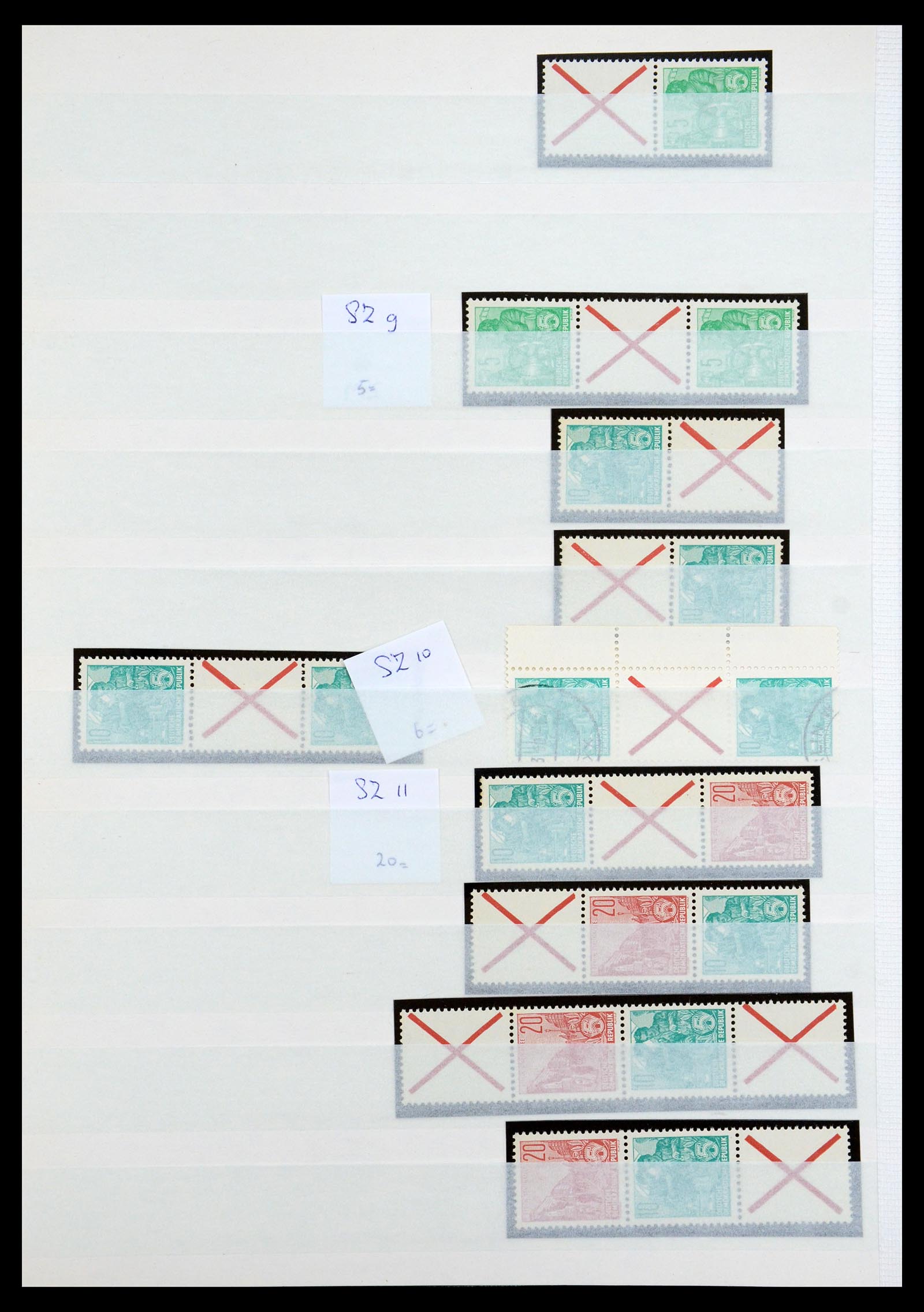 35227 019 - Postzegelverzameling 35227 DDR combinaties 1955-1990.