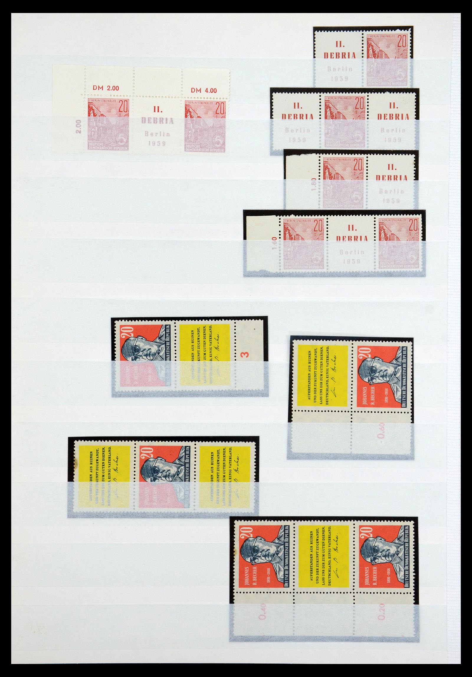 35227 021 - Postzegelverzameling 35227 DDR combinaties 1955-1990.