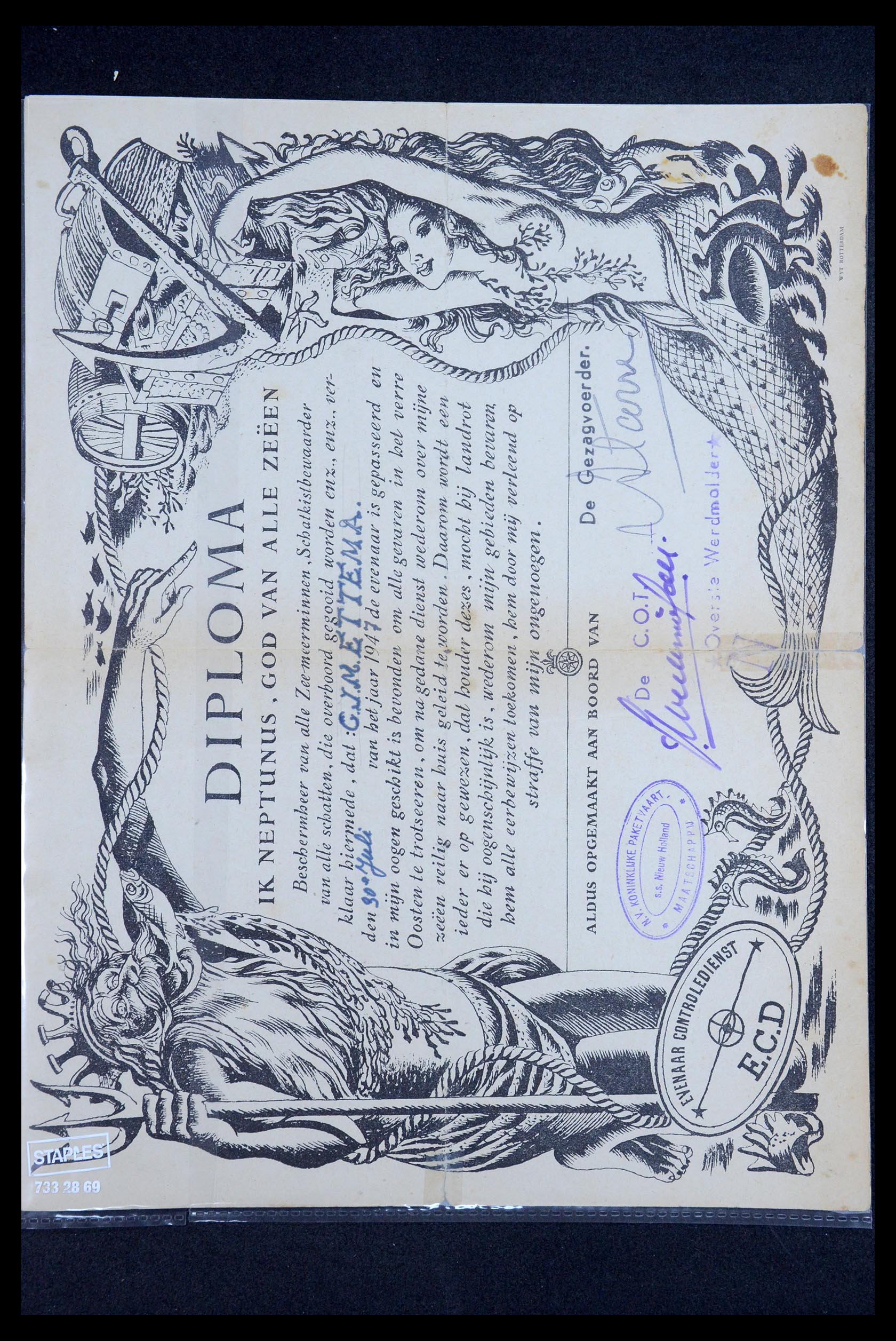 35230 011 - Stamp Collection 35230 Dutch East Indies ship mail 1890-1949.