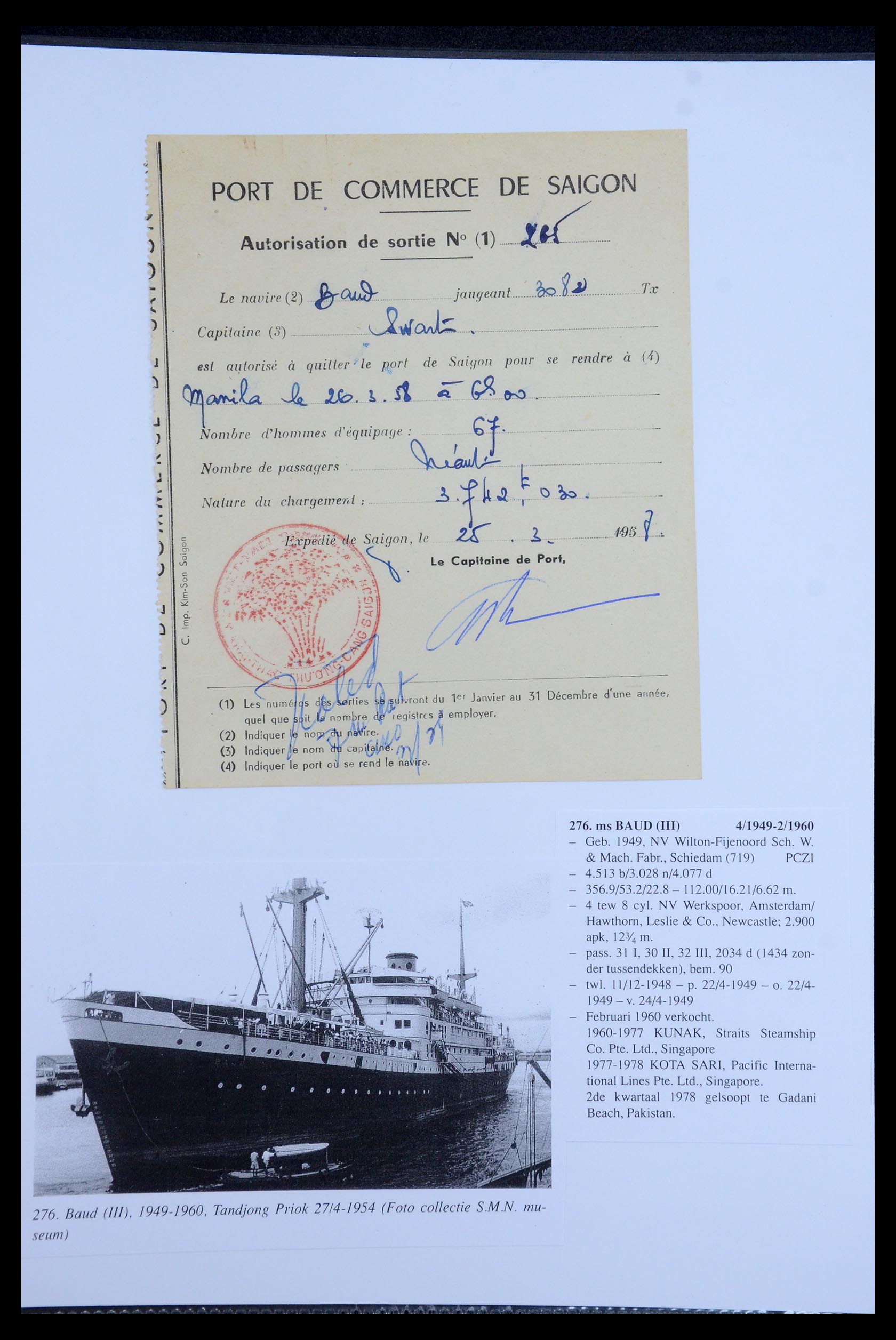 35230 016 - Stamp Collection 35230 Dutch East Indies ship mail 1890-1949.