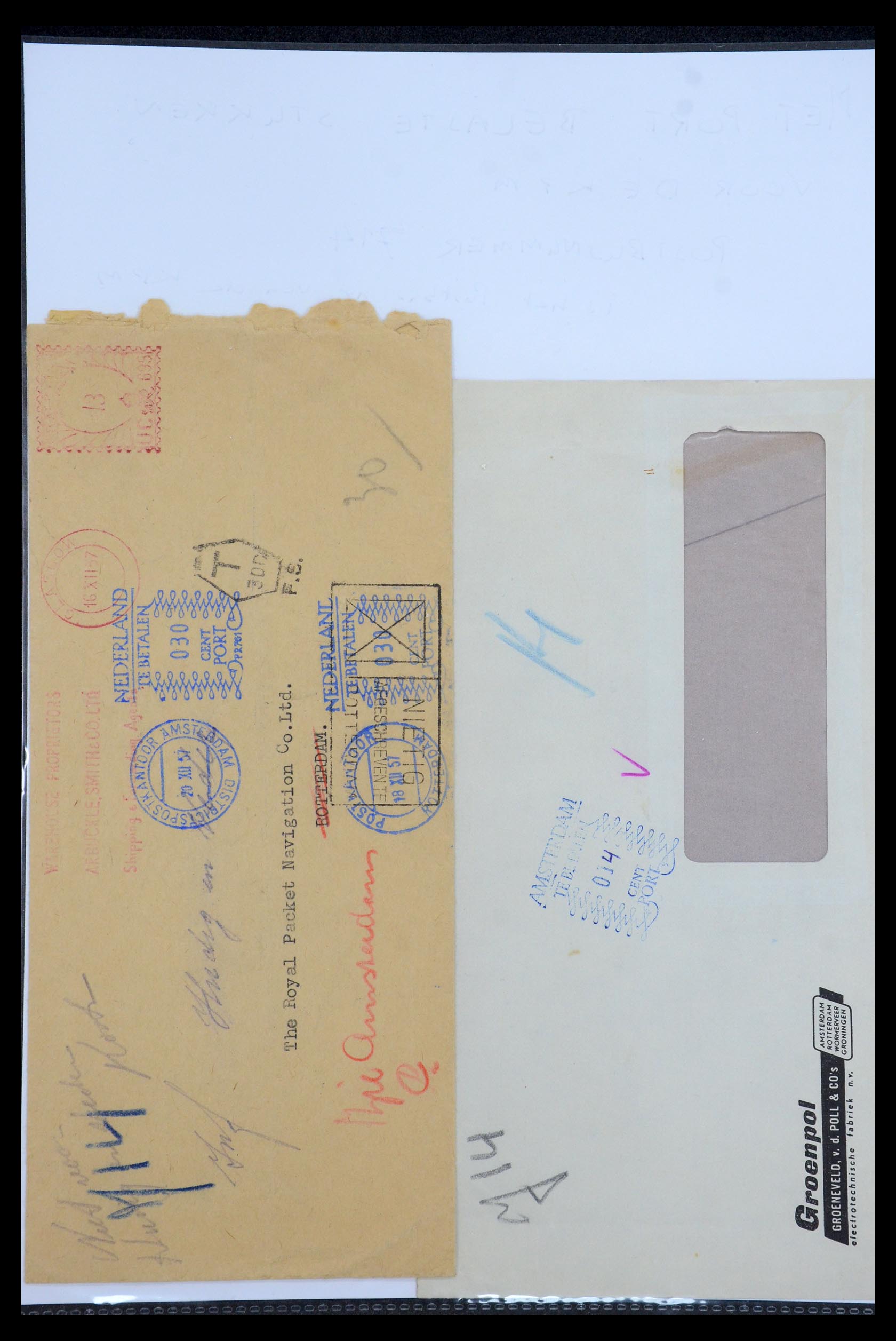 35230 020 - Stamp Collection 35230 Dutch East Indies ship mail 1890-1949.
