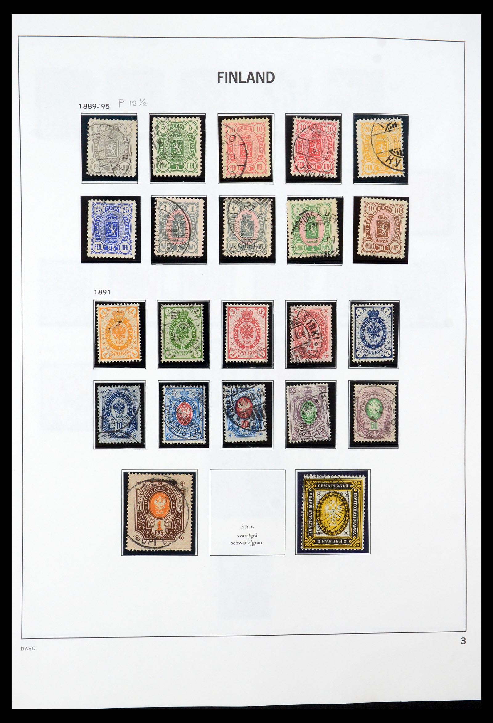 35237 005 - Postzegelverzameling 35237 Finland 1860-1998.