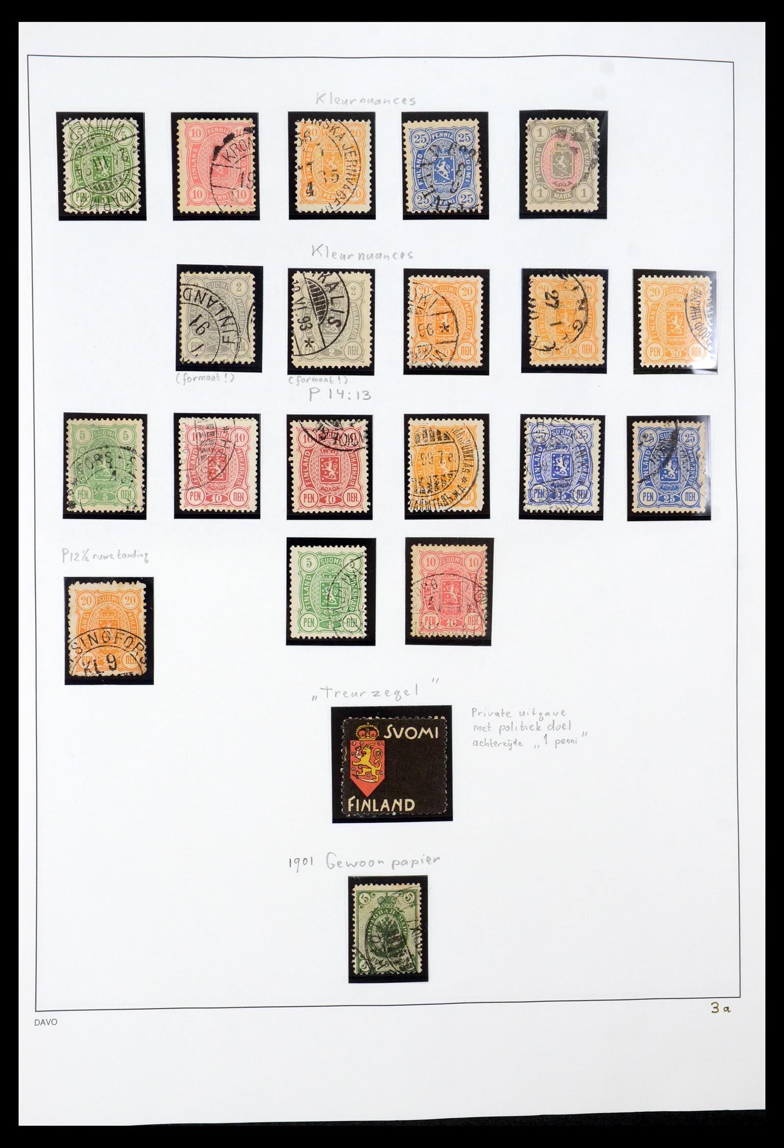 35237 006 - Postzegelverzameling 35237 Finland 1860-1998.