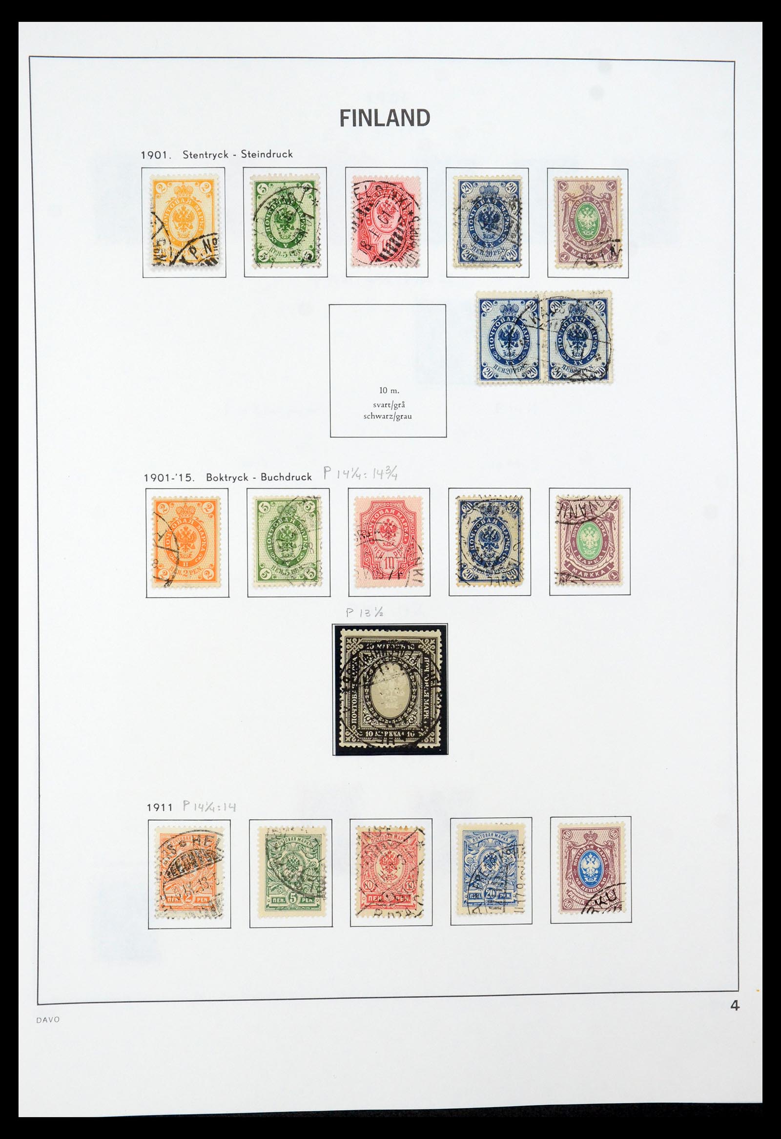 35237 011 - Postzegelverzameling 35237 Finland 1860-1998.