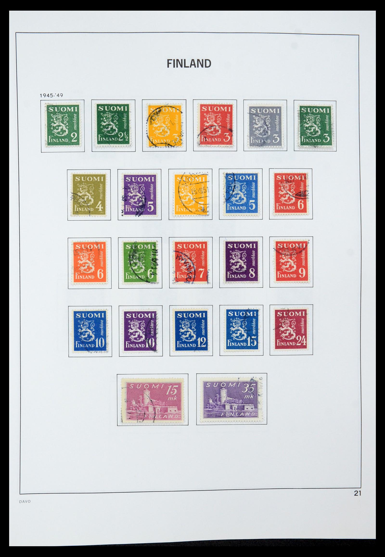 35237 039 - Postzegelverzameling 35237 Finland 1860-1998.