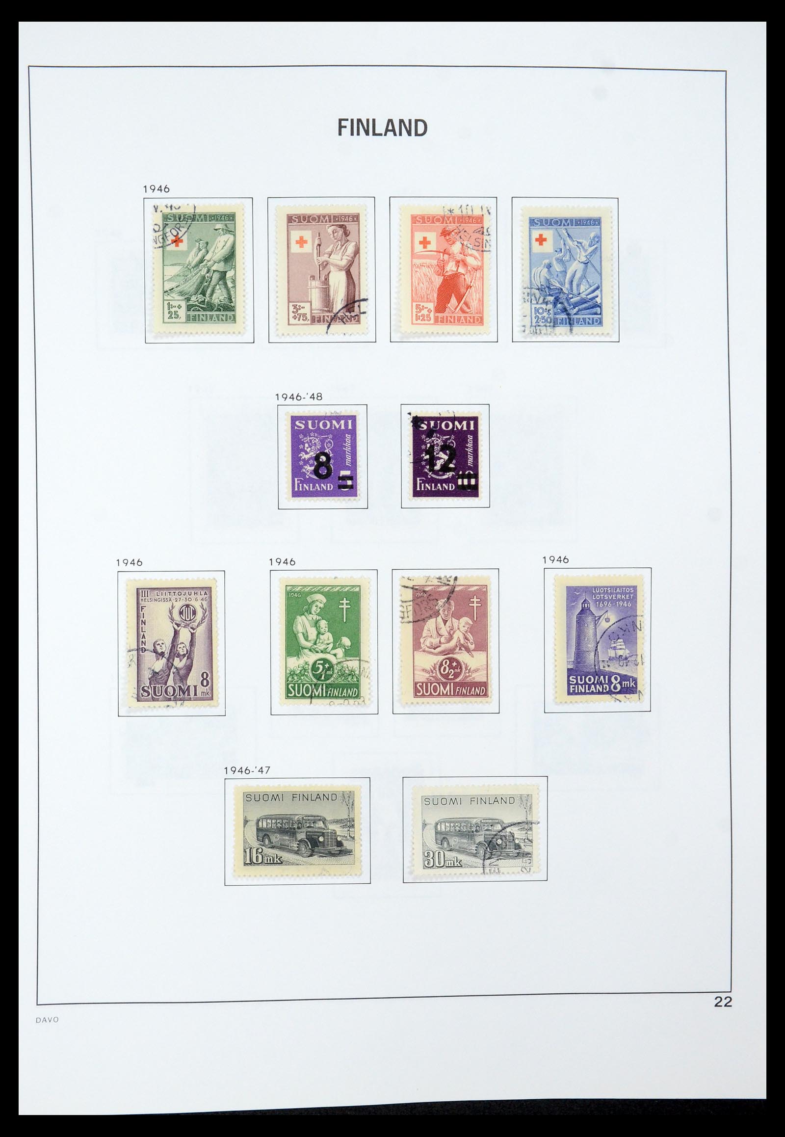 35237 040 - Postzegelverzameling 35237 Finland 1860-1998.