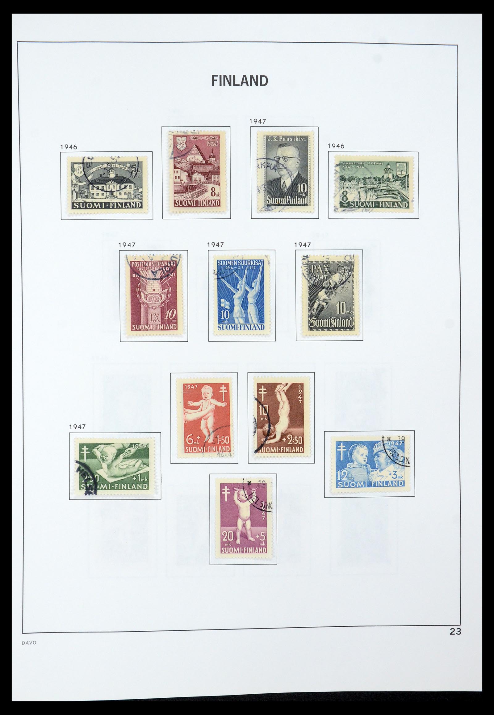 35237 041 - Postzegelverzameling 35237 Finland 1860-1998.