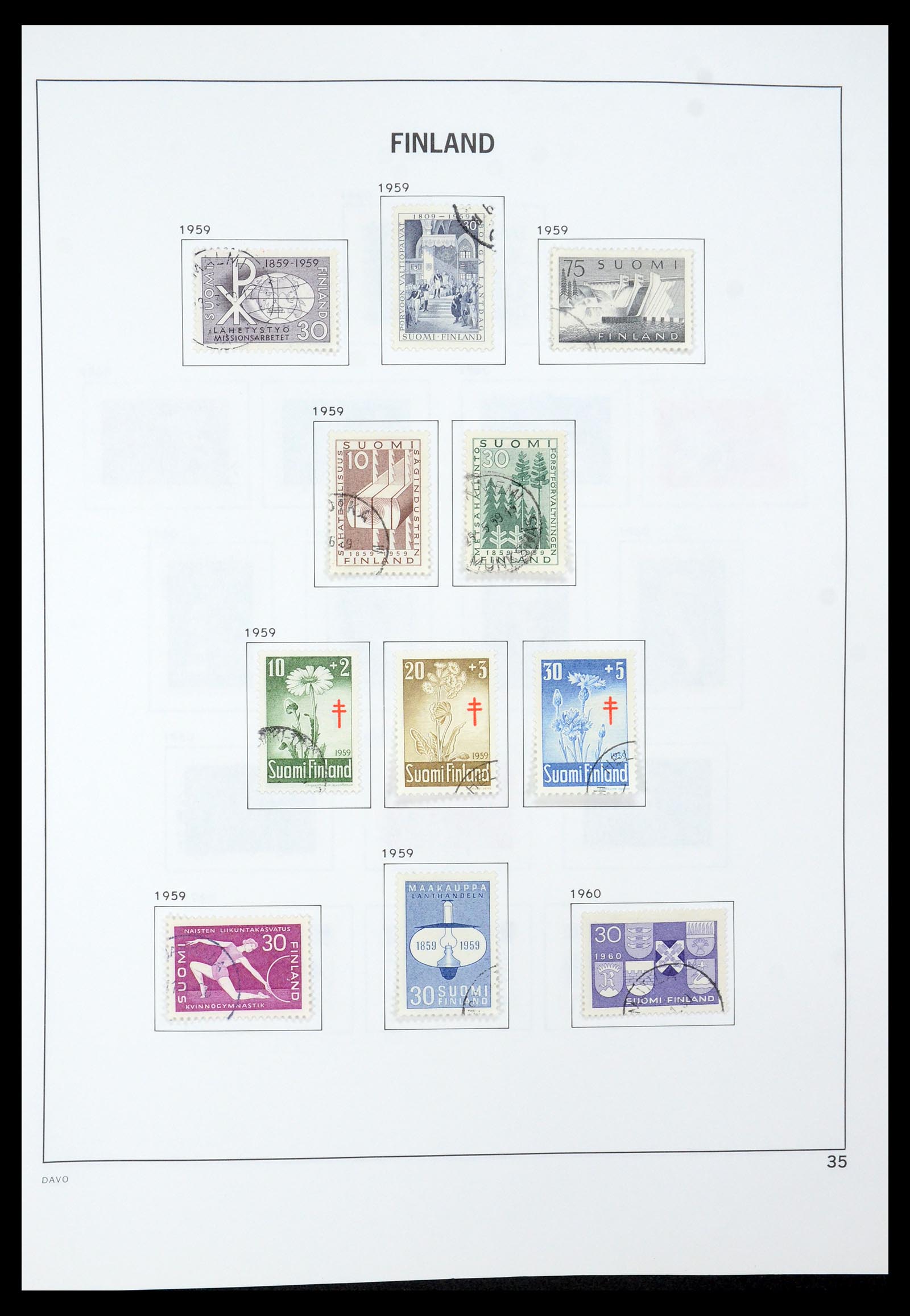 35237 054 - Postzegelverzameling 35237 Finland 1860-1998.